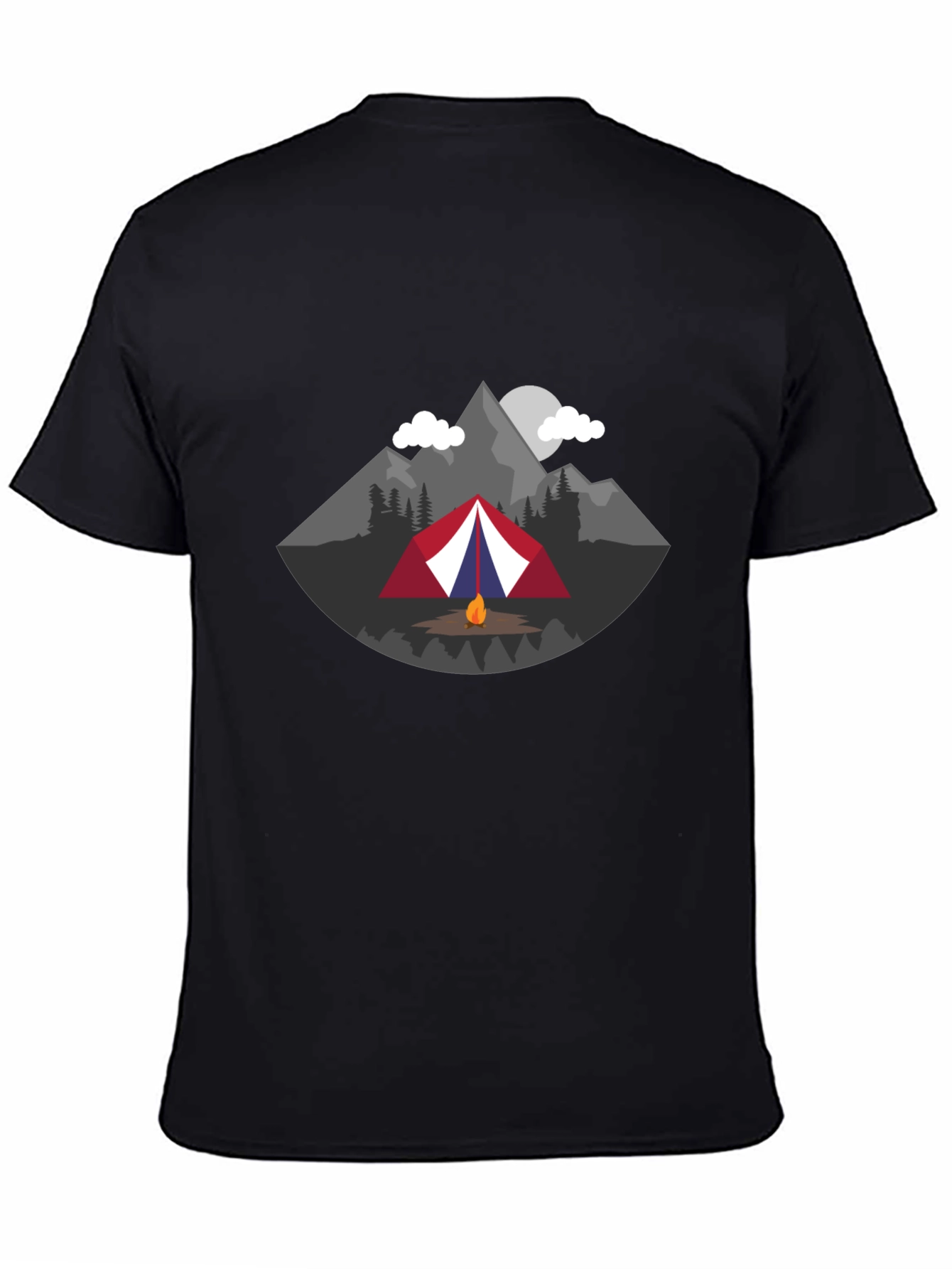Black Camping Adventure Graphic Tee - Black view 4