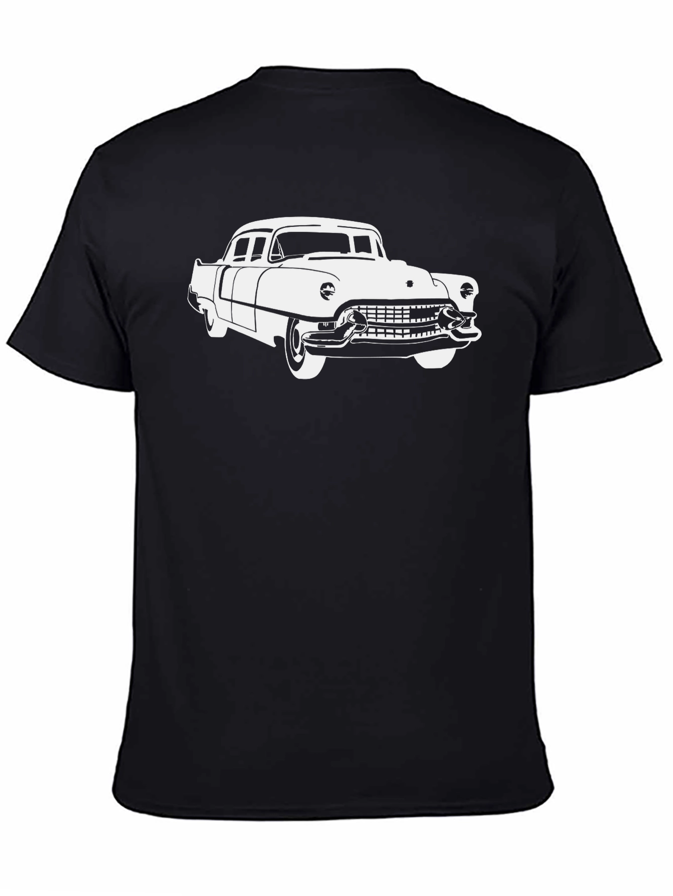 Black Classic Car Graphic Tee - Retro Style Soft Cotton Shirt view 4