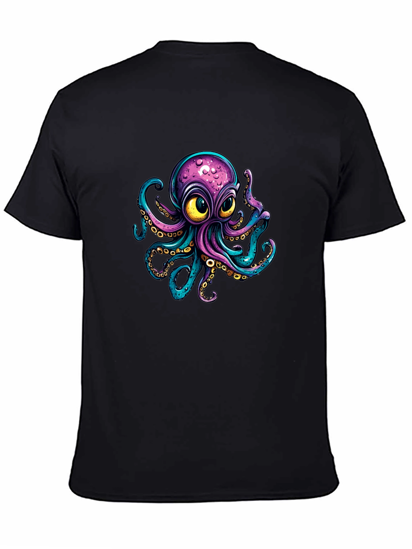Black Octopus Graphic T-Shirt - Unique Design Tee view 4