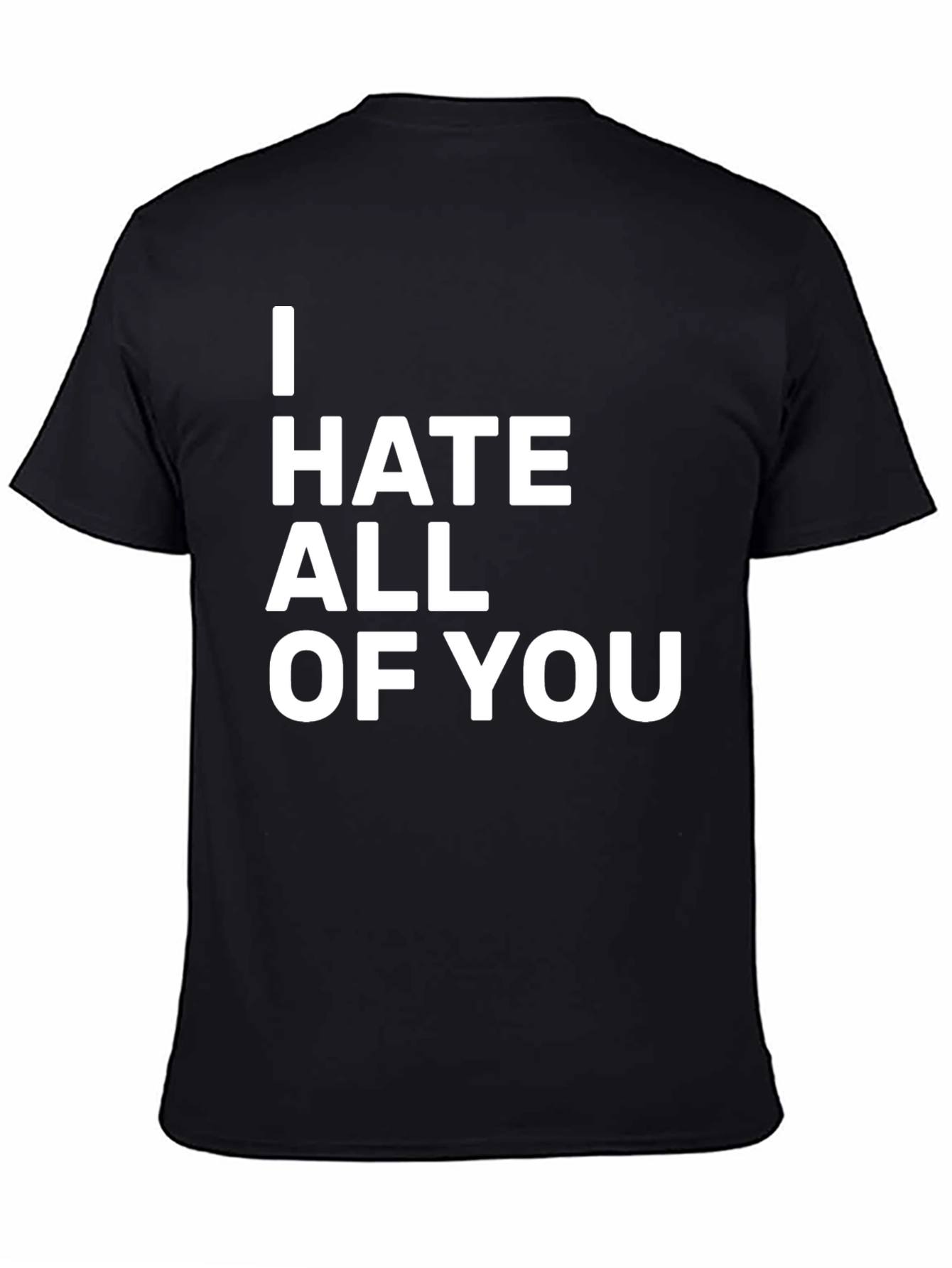 Black I Hate All Of You Graphic T-Shirt - Black view 4