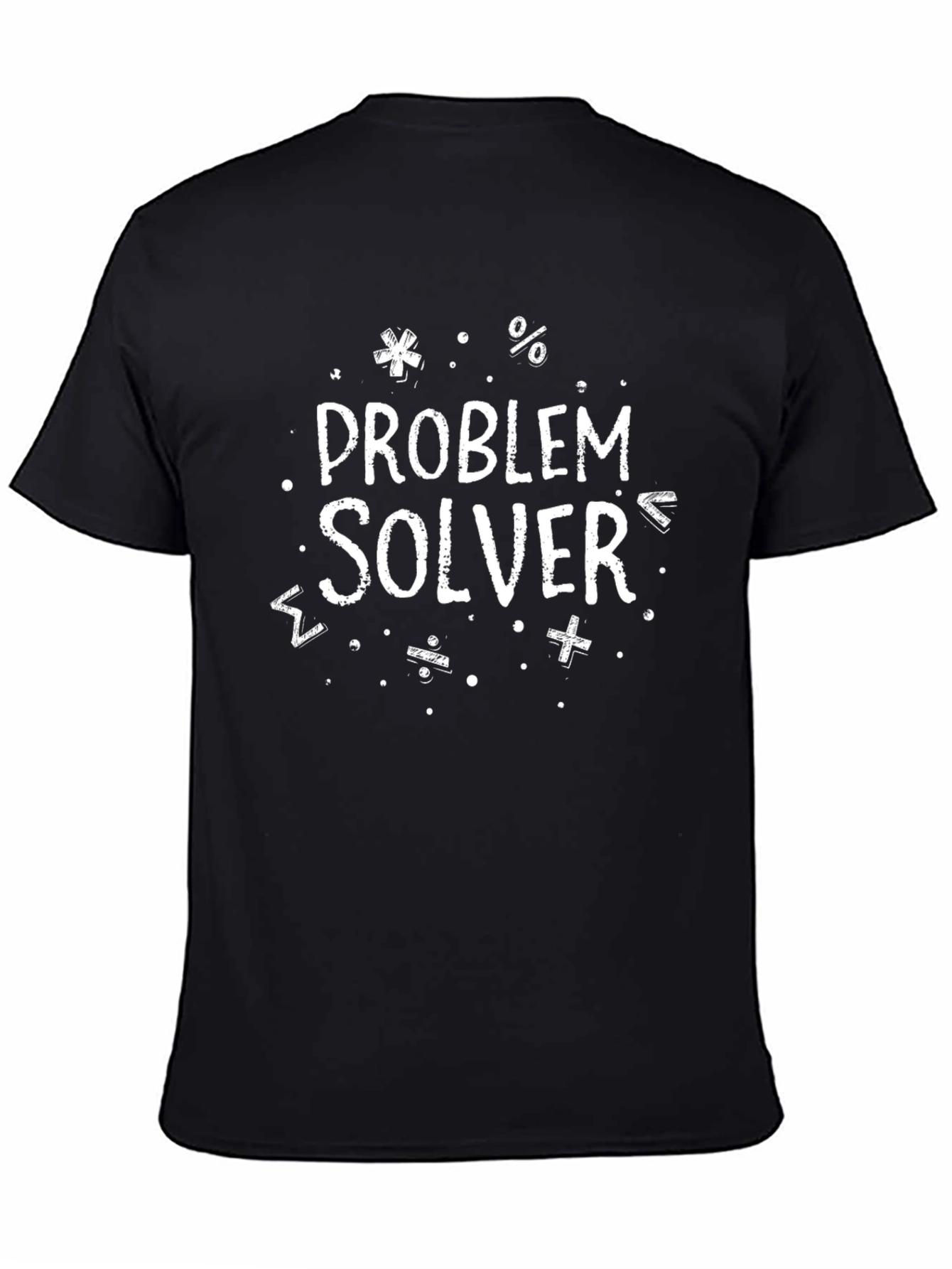 Black Problem Solver Math Equation Graphic T-Shirt view 4
