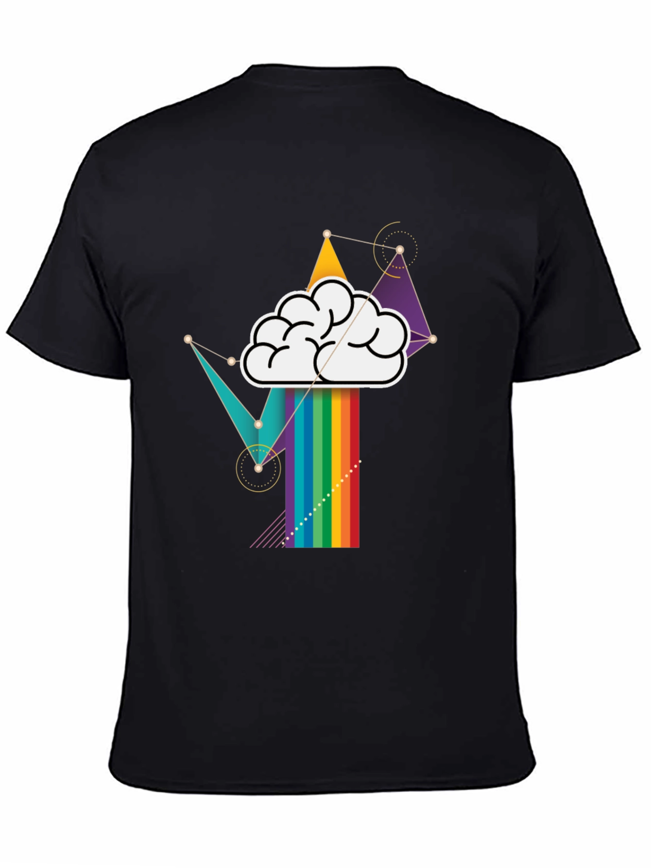 Black Brainstorm Rainbow T-Shirt view 4