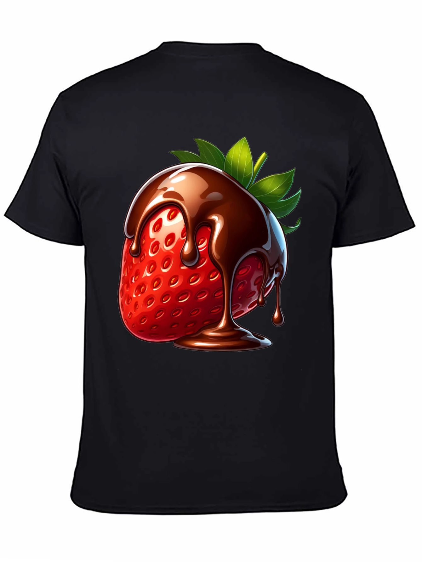 Black Chocolate Strawberry Graphic Tee view 4