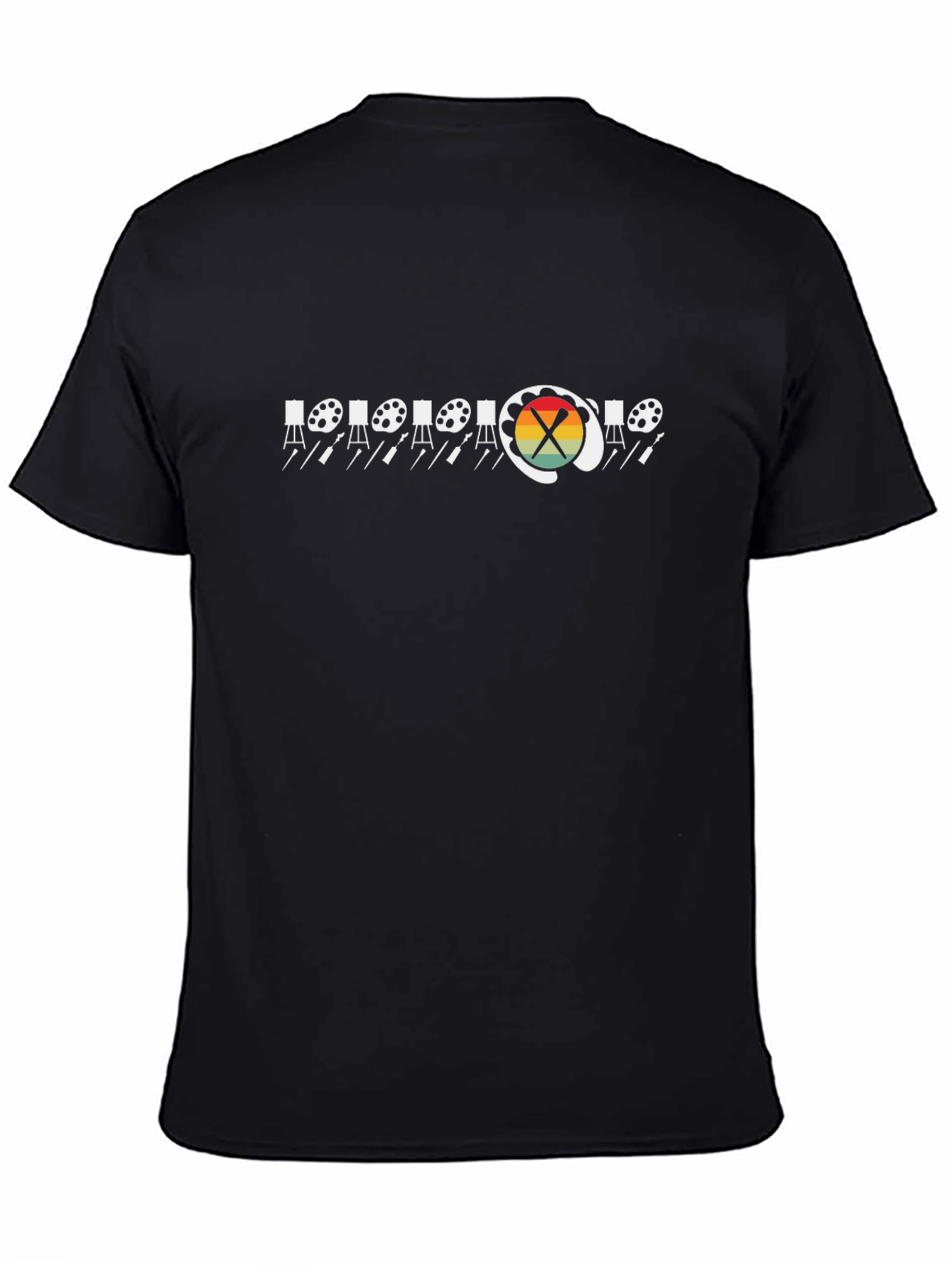 Black Artist Palette T-Shirt view 4