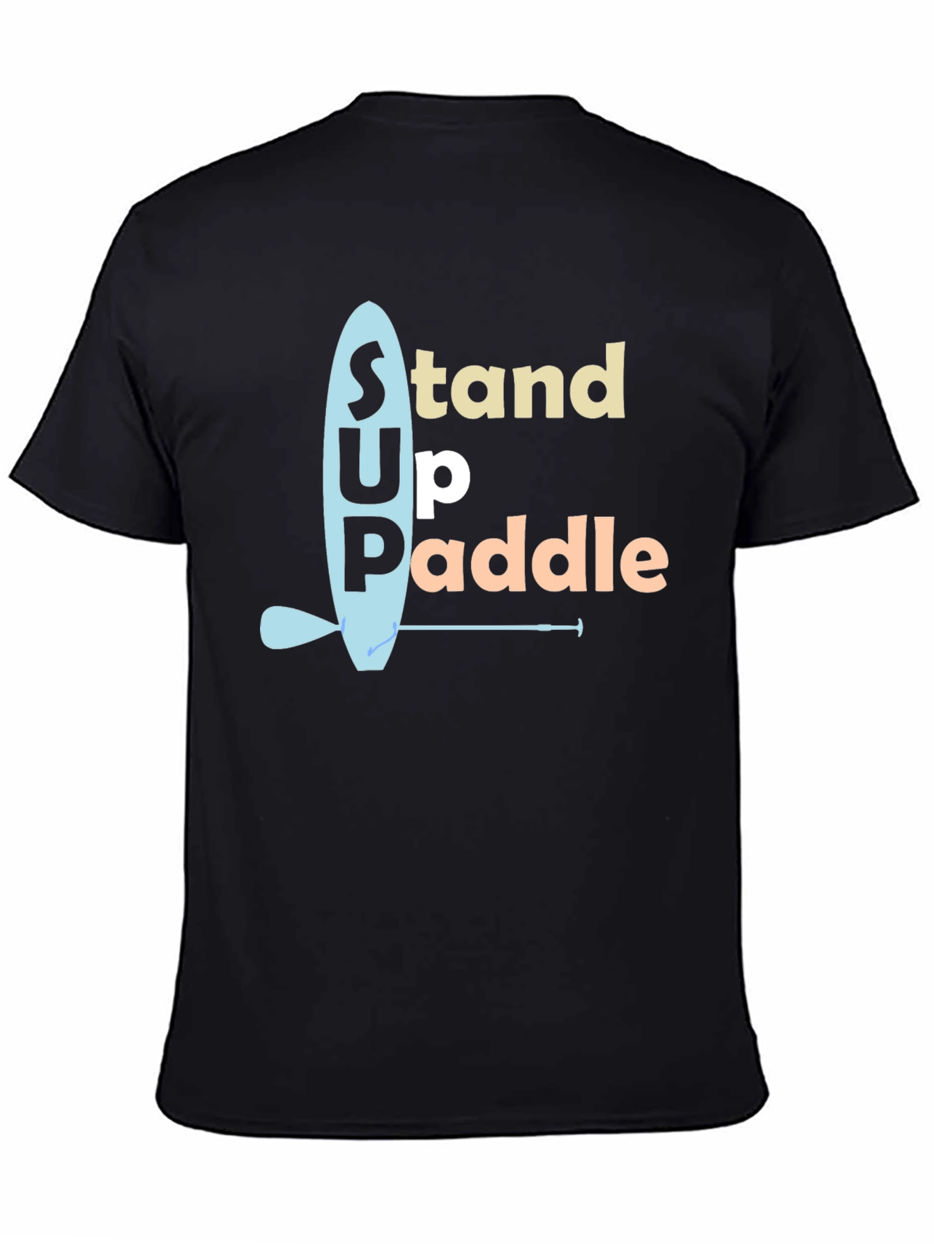 Black Stand Up Paddle Graphic Tee - Black view 4