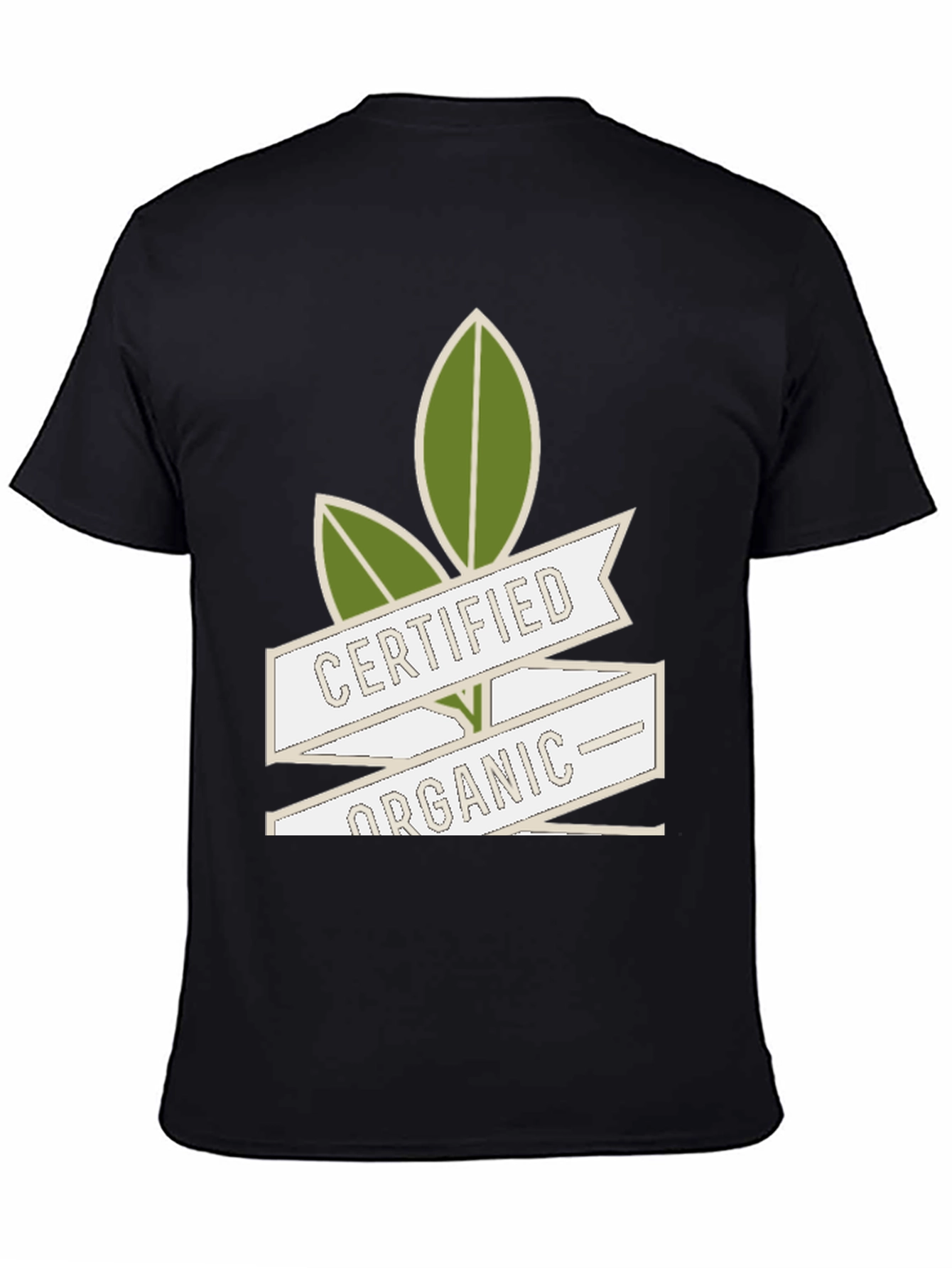 Black Certified Organic Graphic Tee - Eco-Friendly view 4
