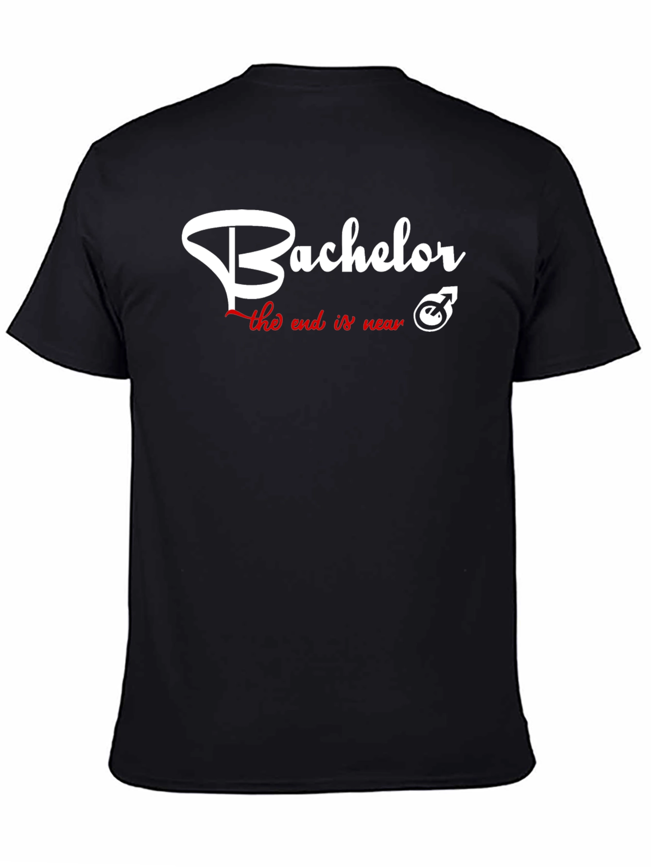 Black Bachelor The End Is Near Graphic T-Shirt view 4