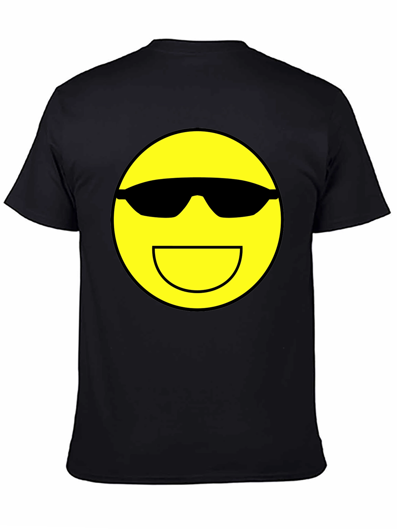 Black Cool Emoji Graphic Tee - Black view 4