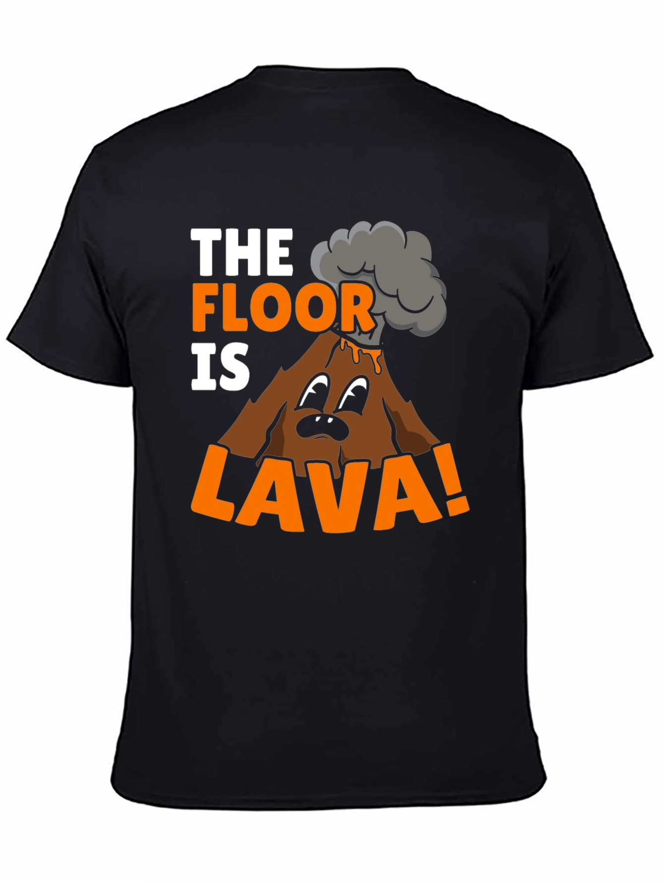 Black The Floor Is Lava Graphic T-Shirt view 4