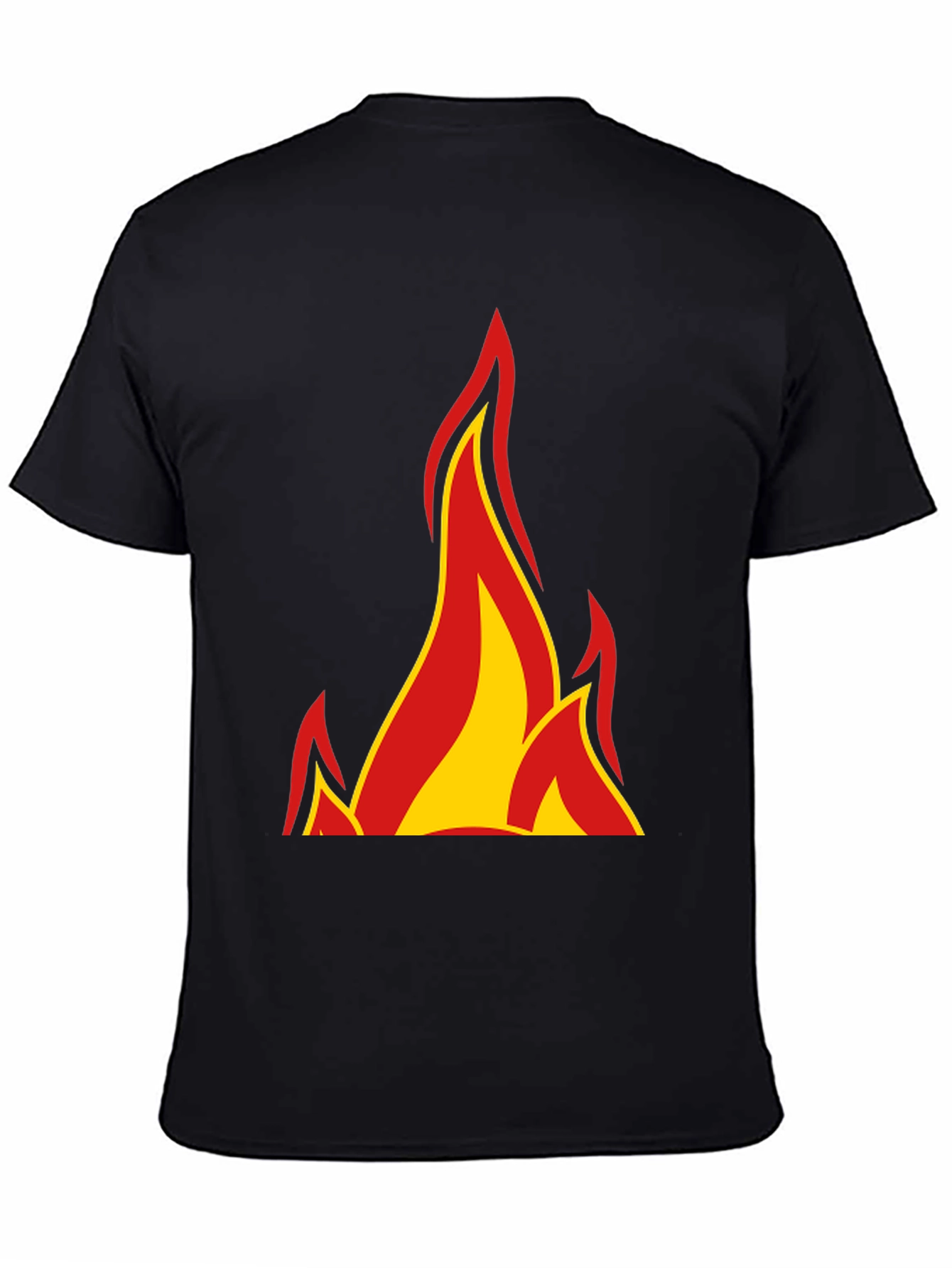 Black Flame Graphic Black T-Shirt view 4