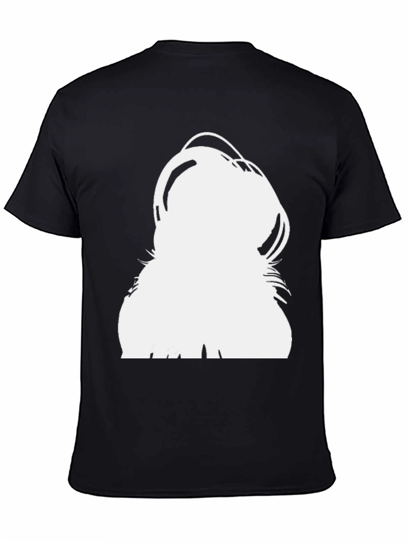 Black Modern Black T-Shirt with Bold White Graphic view 4