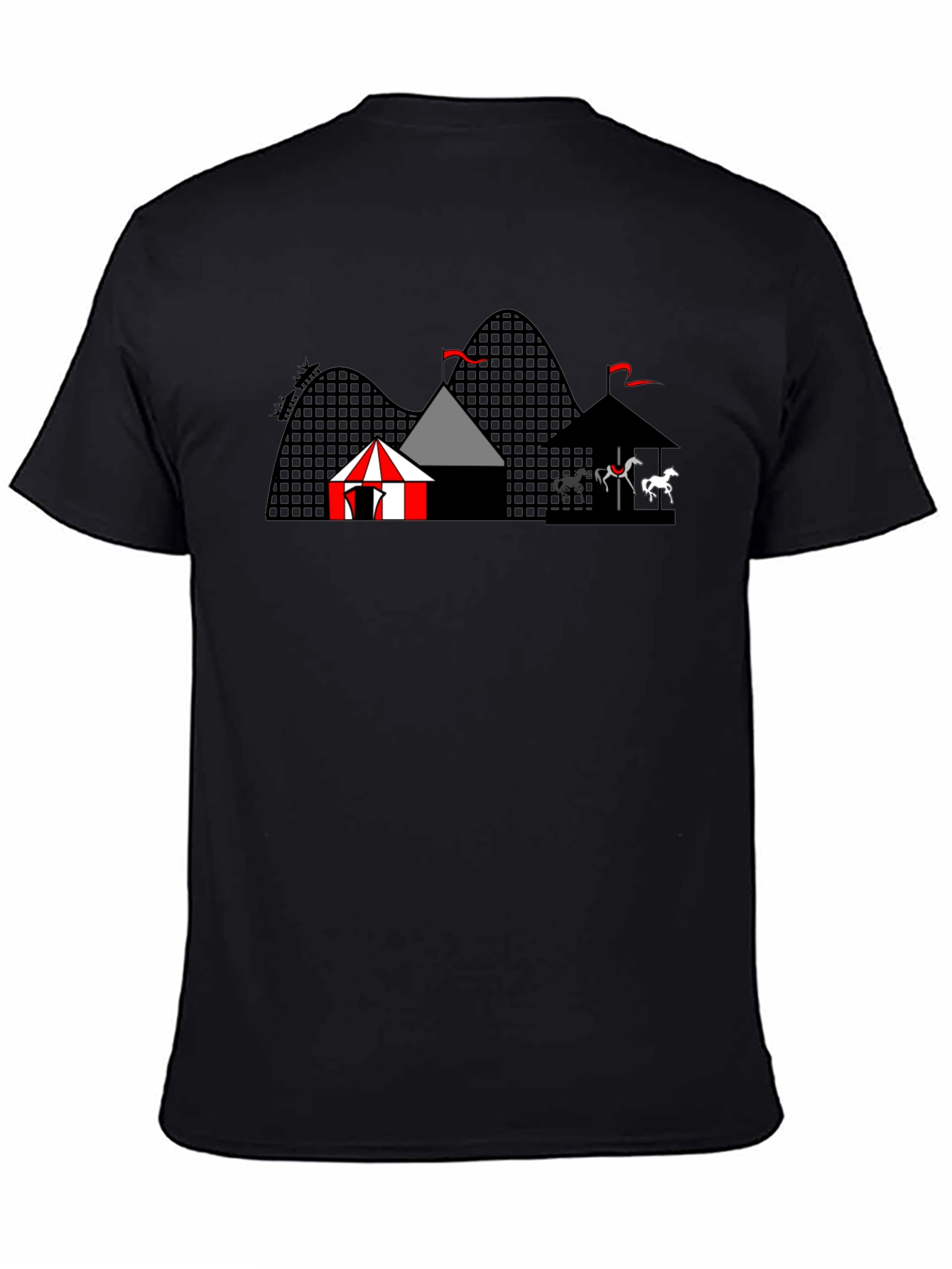 Black Amusement Park Graphic T-Shirt view 4