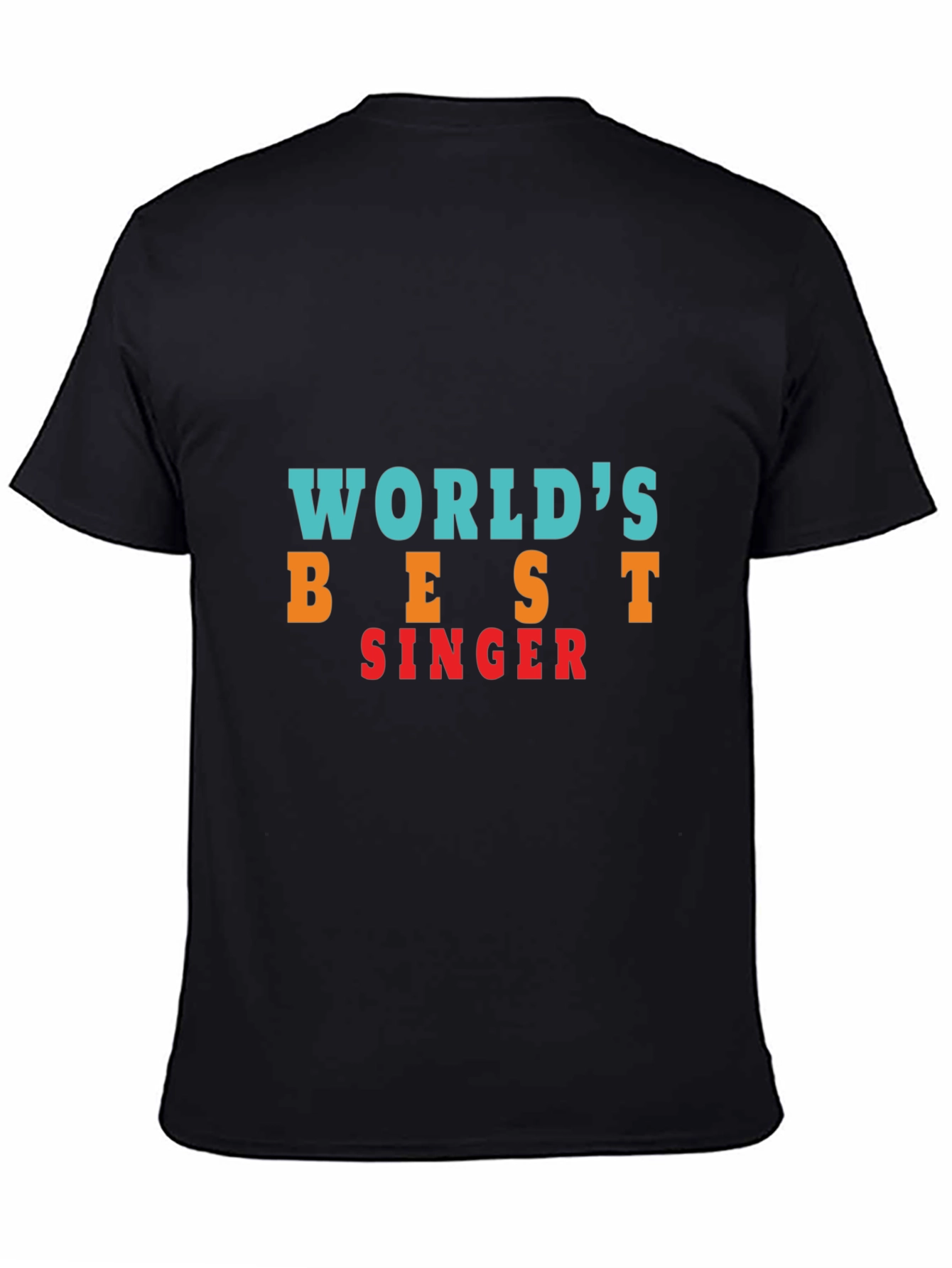 Black World's Best Singer Black T-Shirt view 4