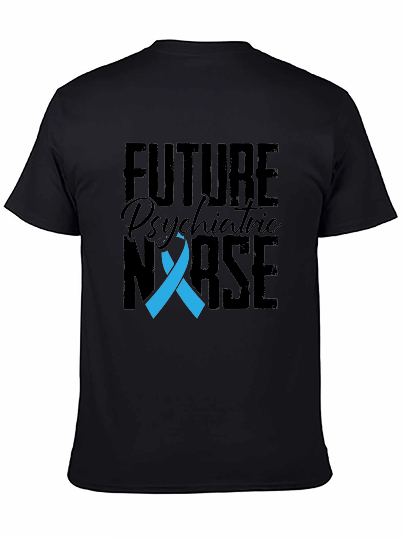 Black Future Psychiatric Nurse T-Shirt view 4