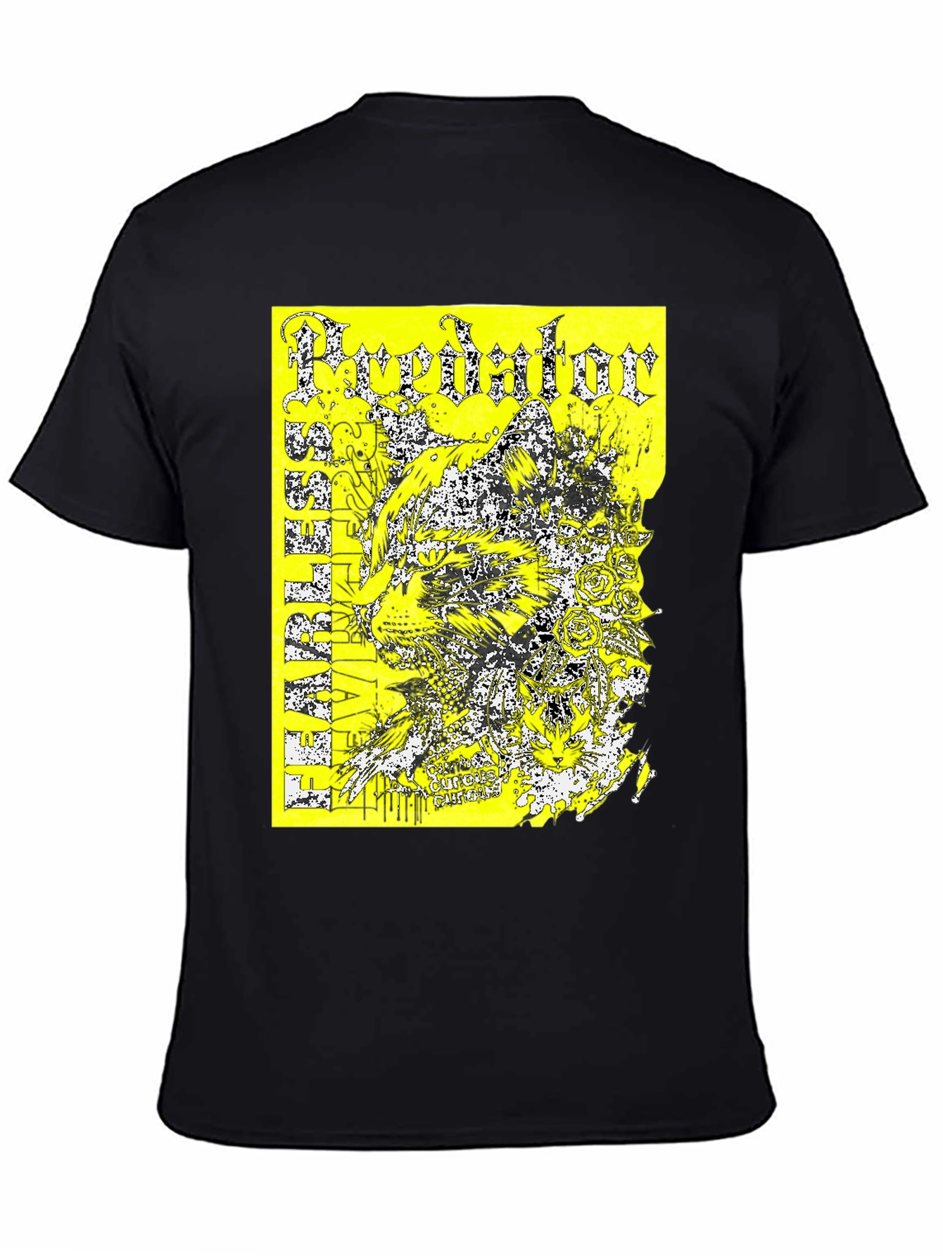 Black Predator Graphic Print T-Shirt - Black view 4