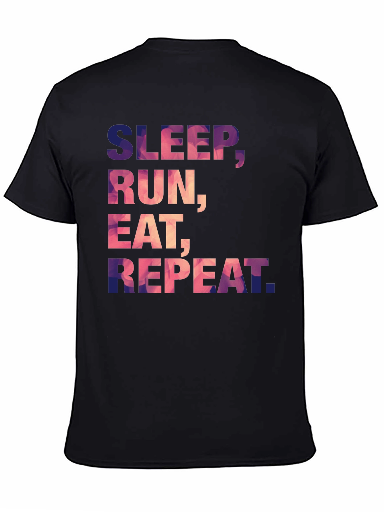 Black Sleep Run Eat Repeat Graphic Tee view 4