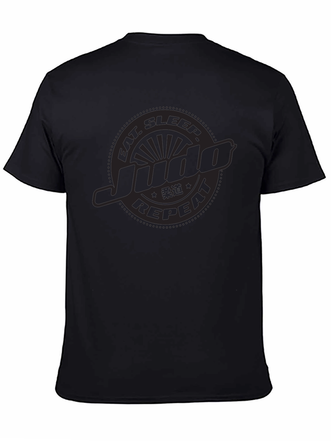 Black Eat Sleep Judo Repeat - Black T-Shirt view 4