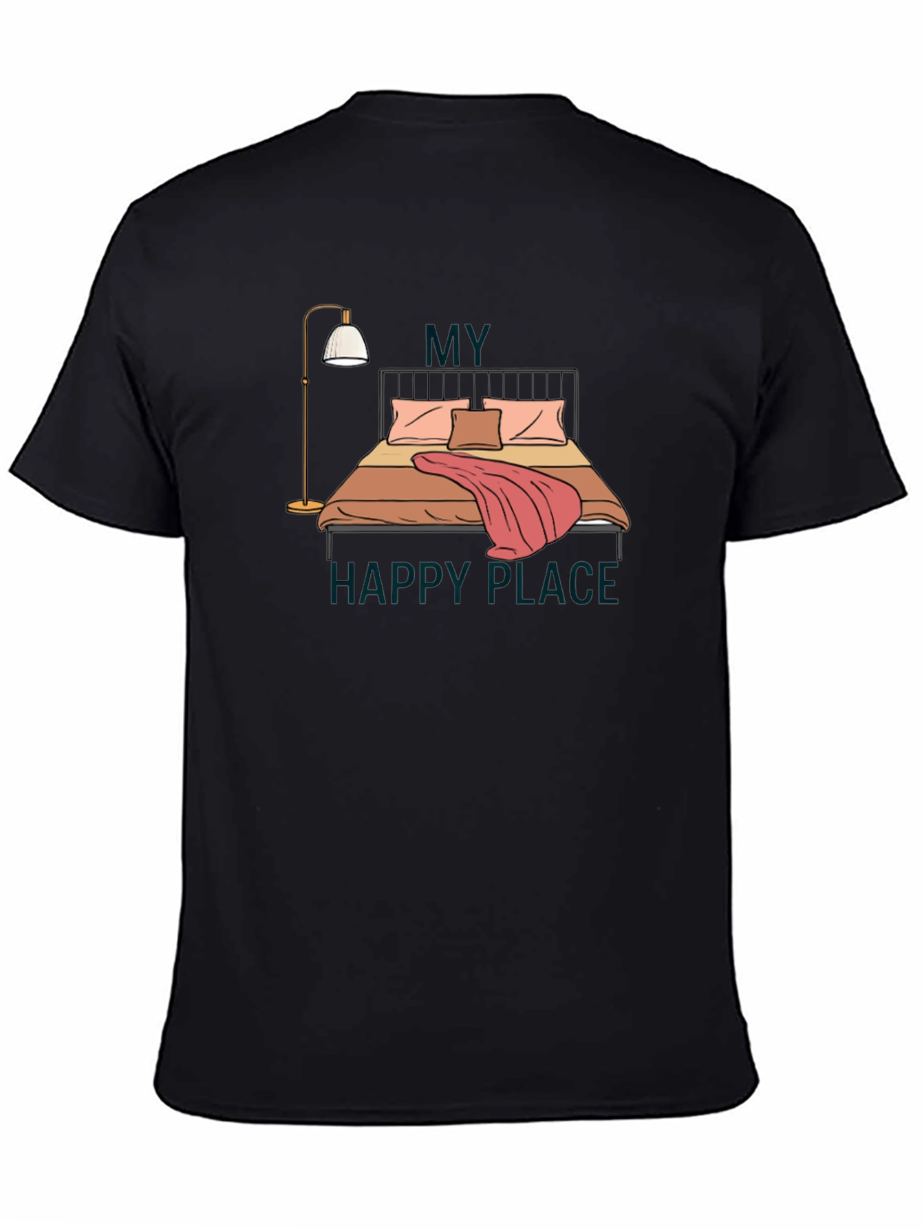 Black My Happy Place Graphic Tee - Comfort Zone T-Shirt view 4