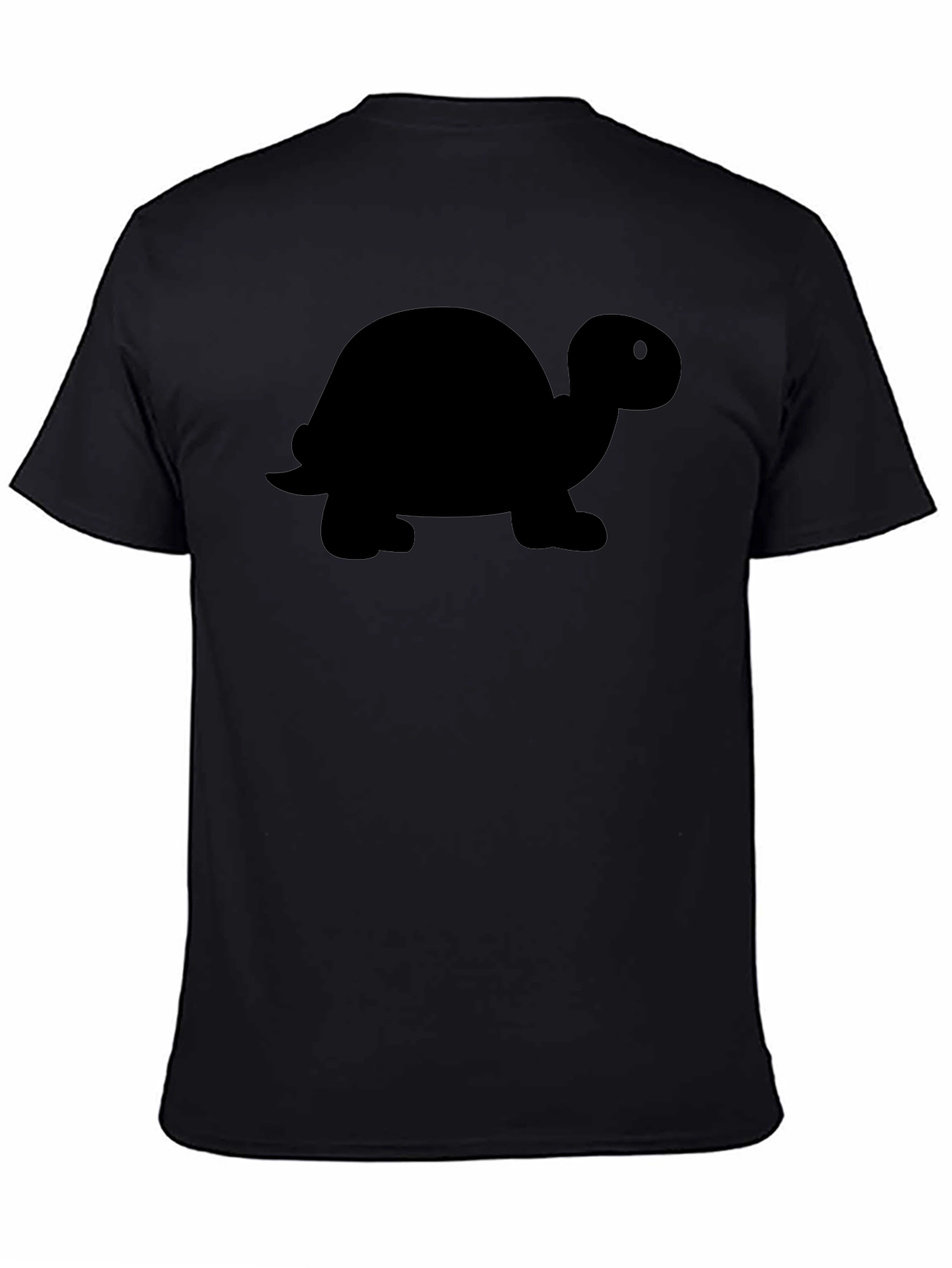 Black Cool Turtle Silhouette T-Shirt - Men's Black Tee view 4