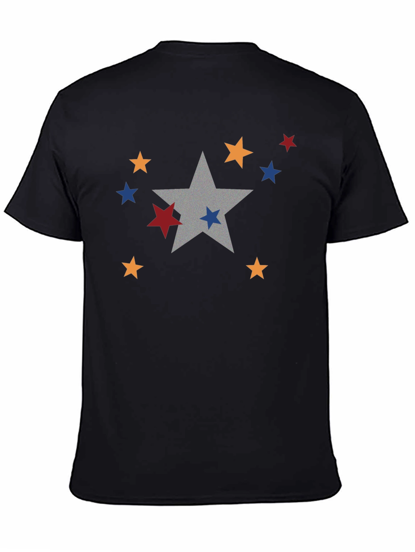 Black Starry Black T-Shirt - Casual Style view 4