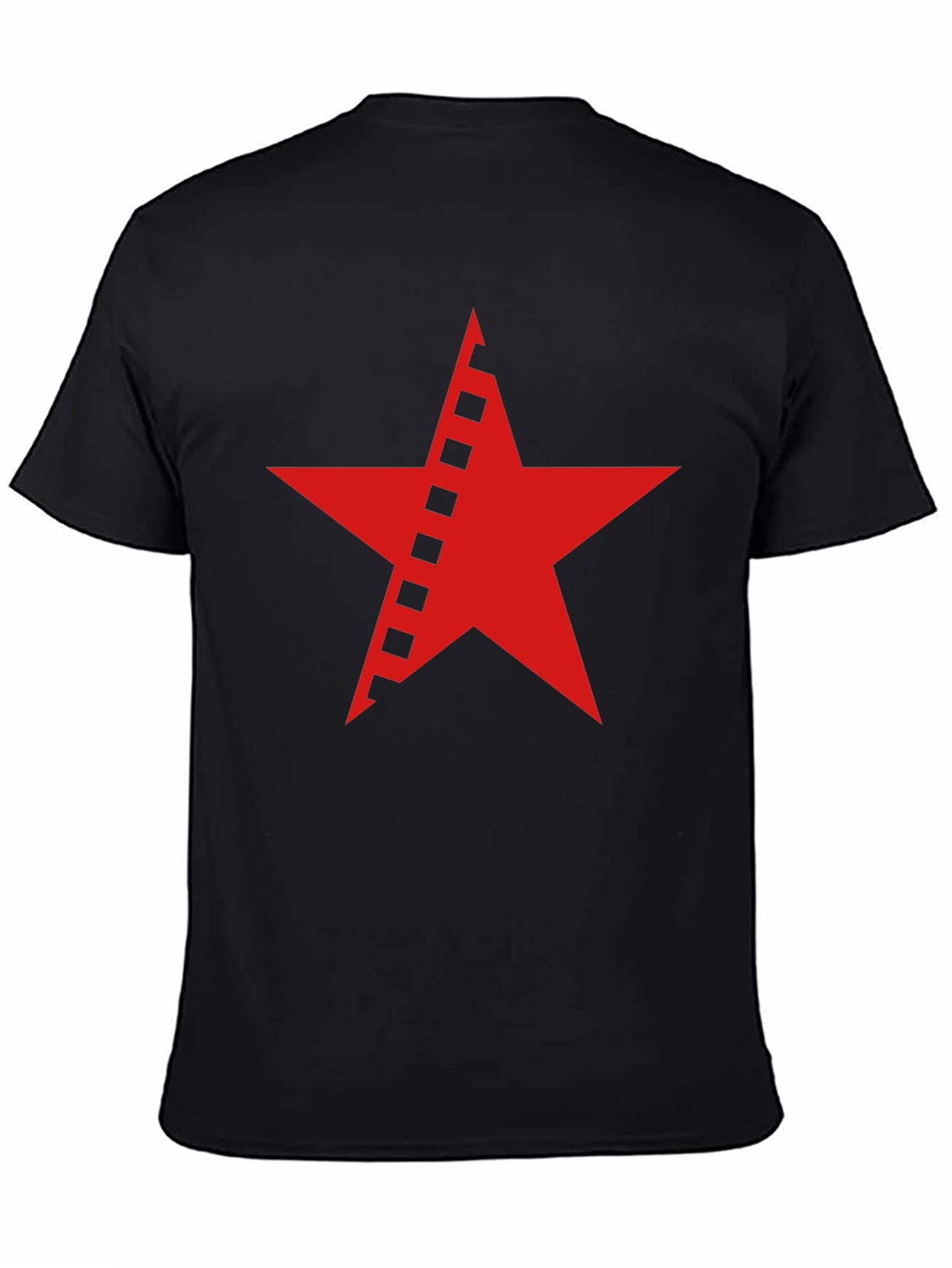 Black Red Star Graphic Black T-Shirt view 4