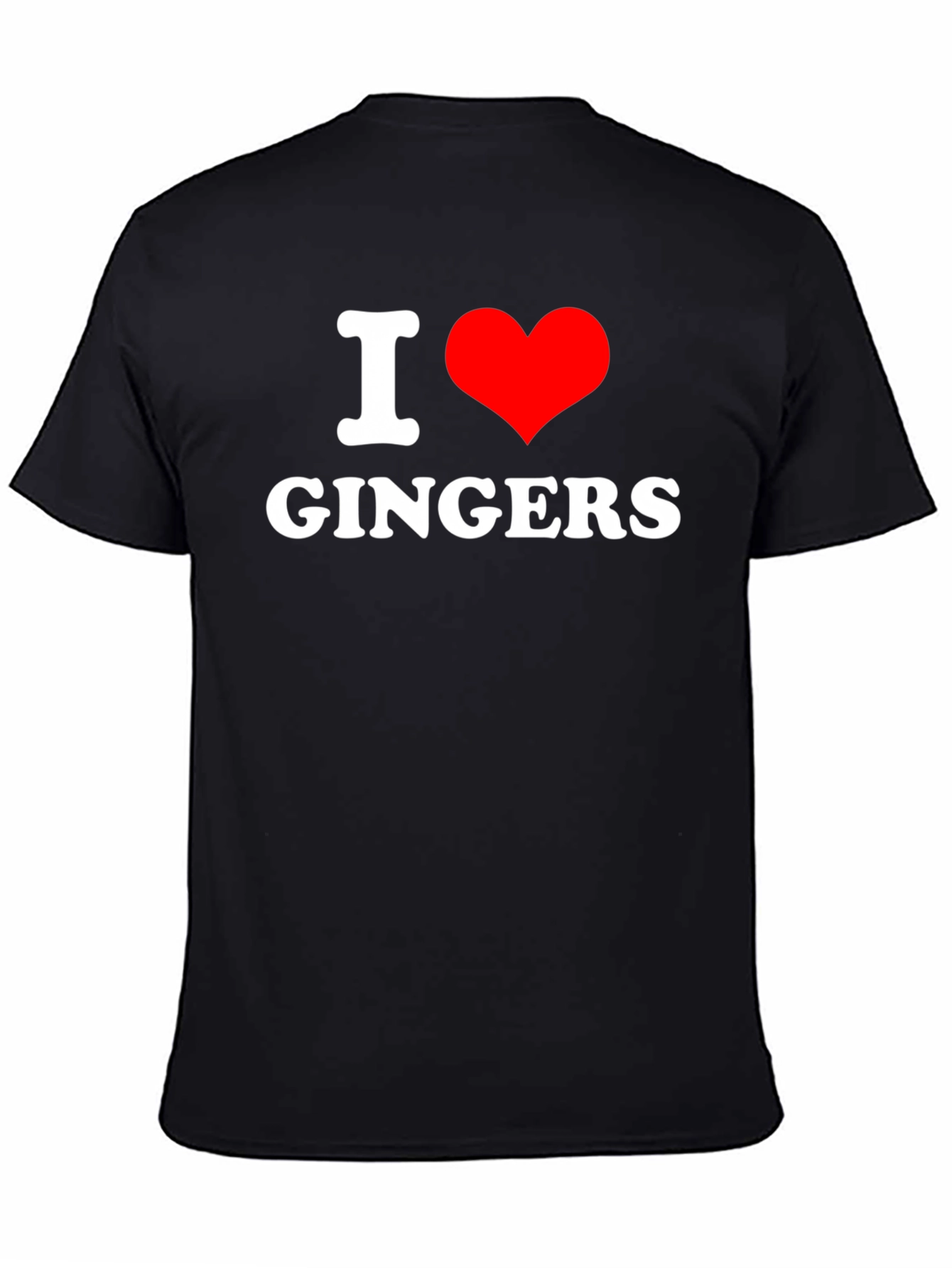 Black I Heart Gingers Black T-Shirt view 4