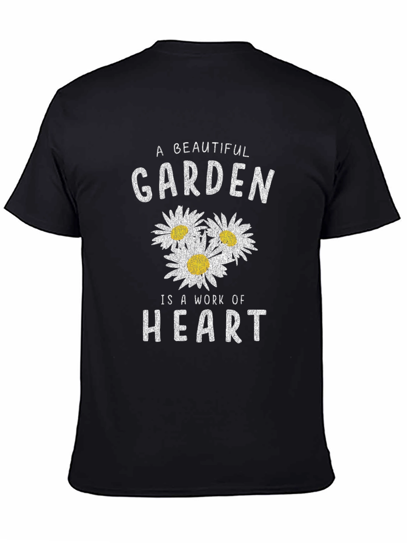 Black A Beautiful Garden is a Work of Heart Graphic Tee view 4