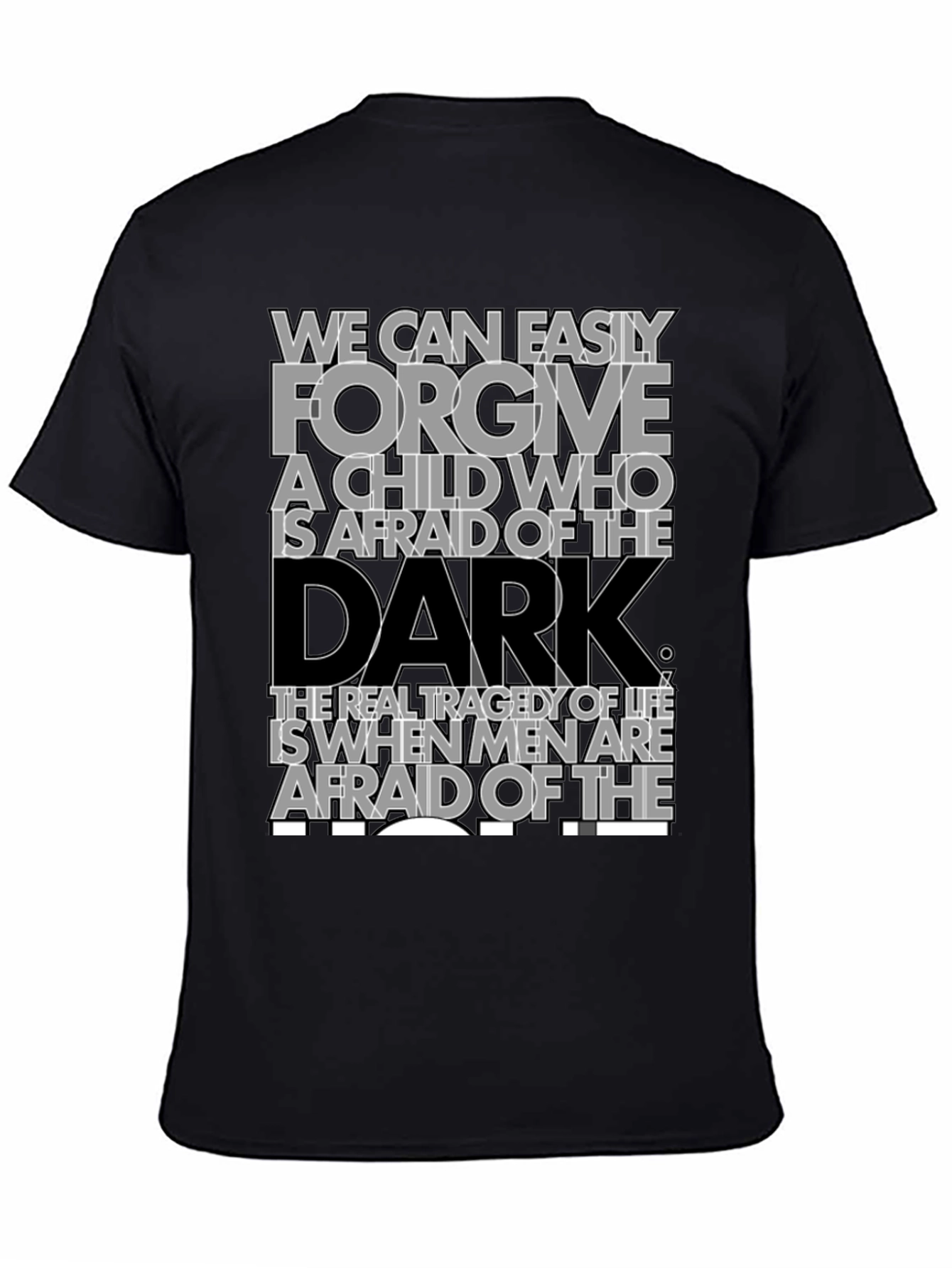 Black Forgive the Child T-Shirt - Inspiring Dark Quote Tee view 4