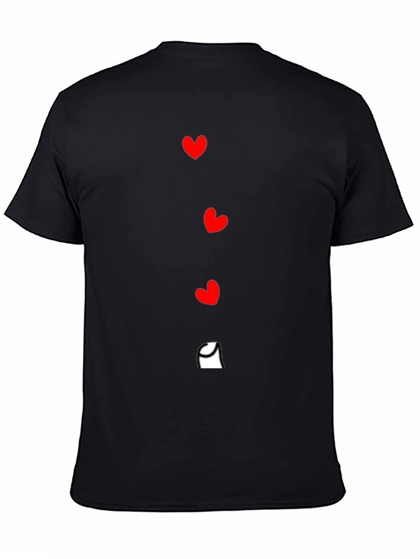 Black Heart Stack Graphic Tee - Black view 4