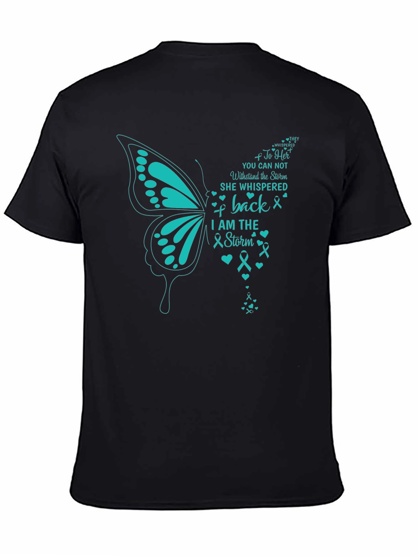 Black I Am The Storm Butterfly T-Shirt view 4