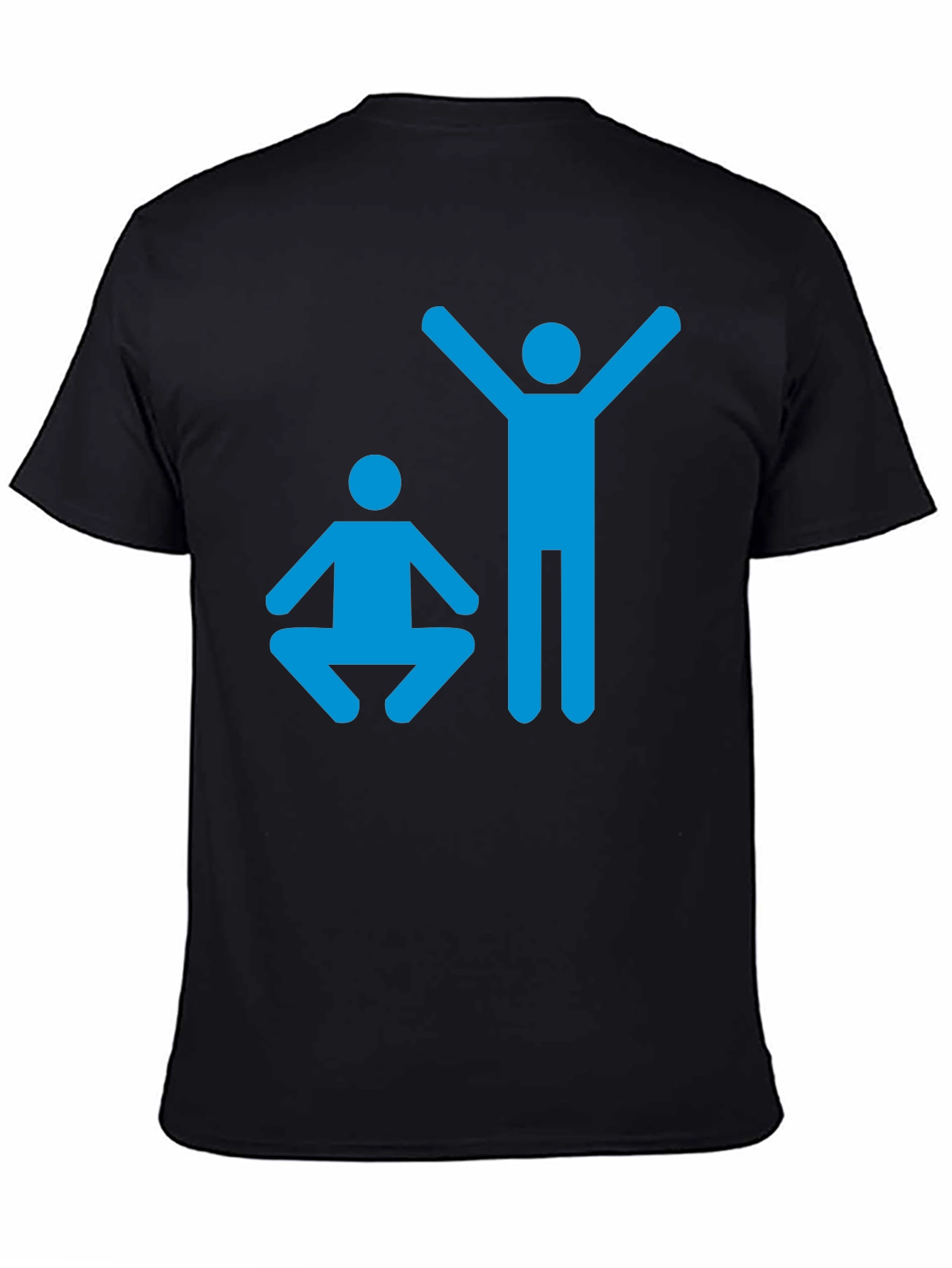 Black Yoga Pose Graphic T-Shirt - Black Cotton Tee view 4