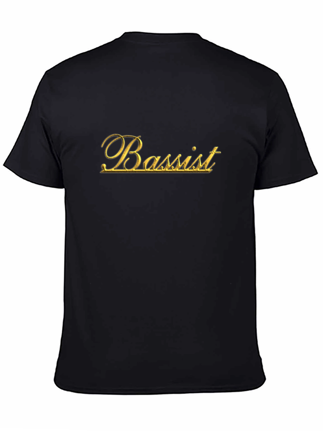 Black Bassist Black T-Shirt - Music Lover Tee view 4