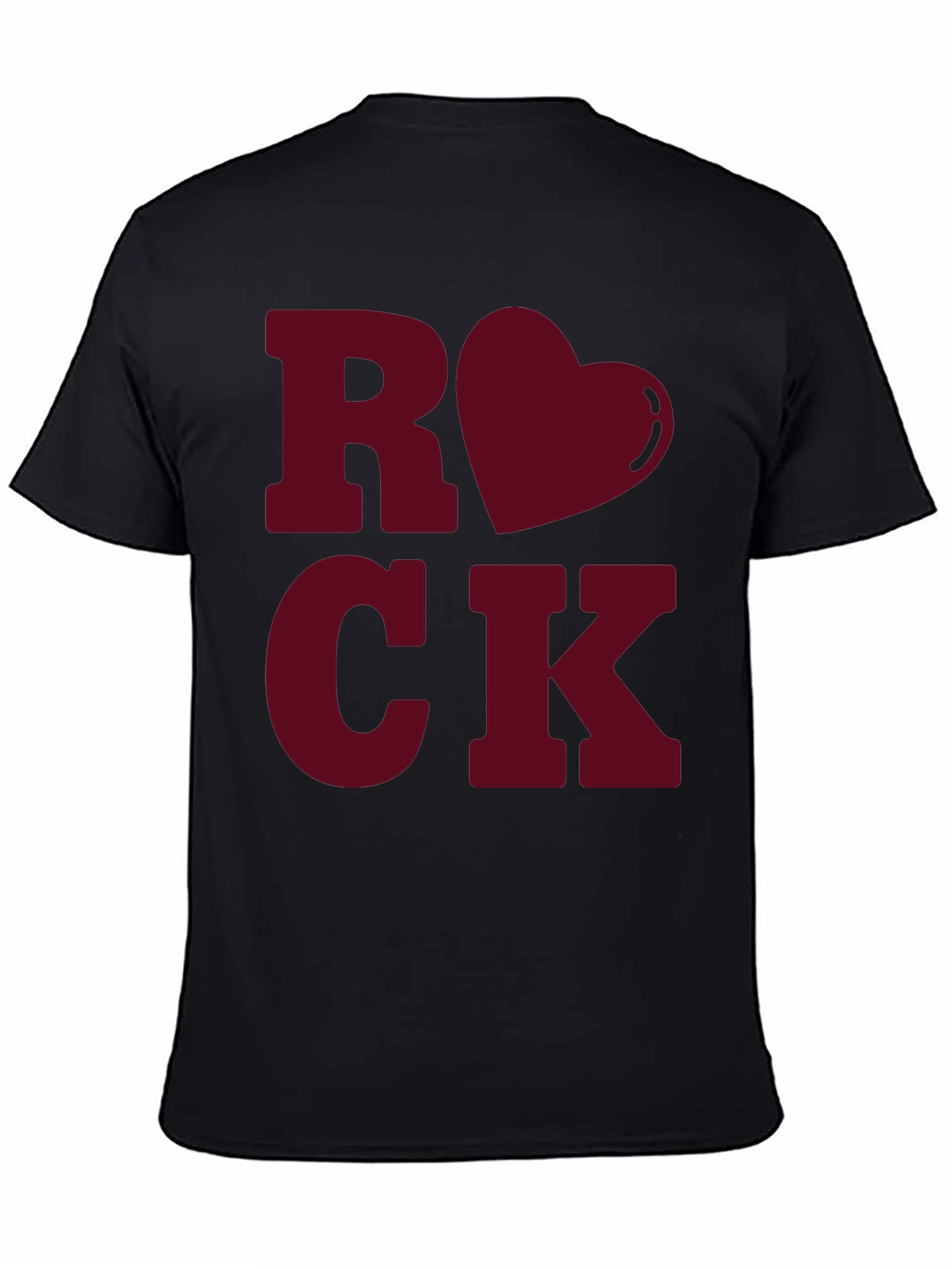 Black Rock Love Heart Valentine's T-Shirt view 4
