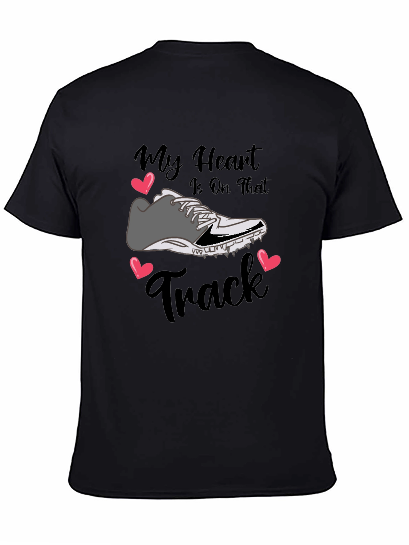 Black My Heart Is On That Track T-Shirt view 4
