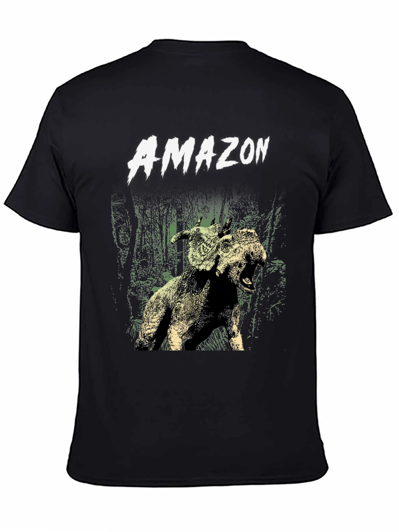 Black Amazon Graphic T-Shirt - Men's Black Tee view 4