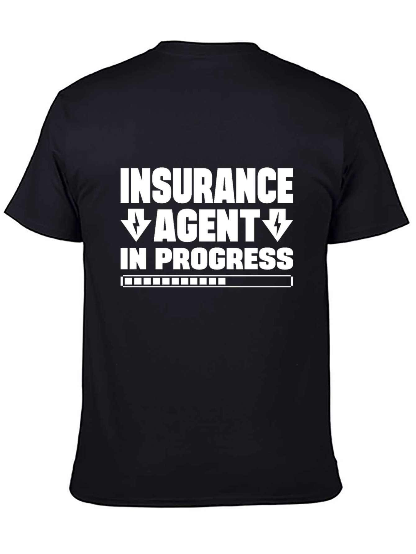 Black Insurance Agent In Progress Black T-Shirt view 4