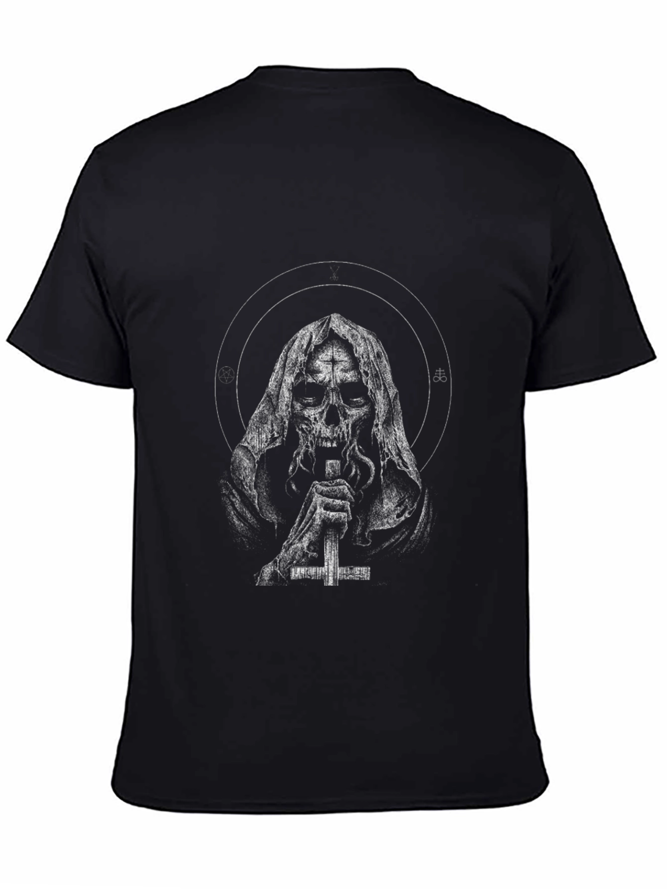 Black Grim Reaper T-Shirt - Dark Graphic Tee view 4