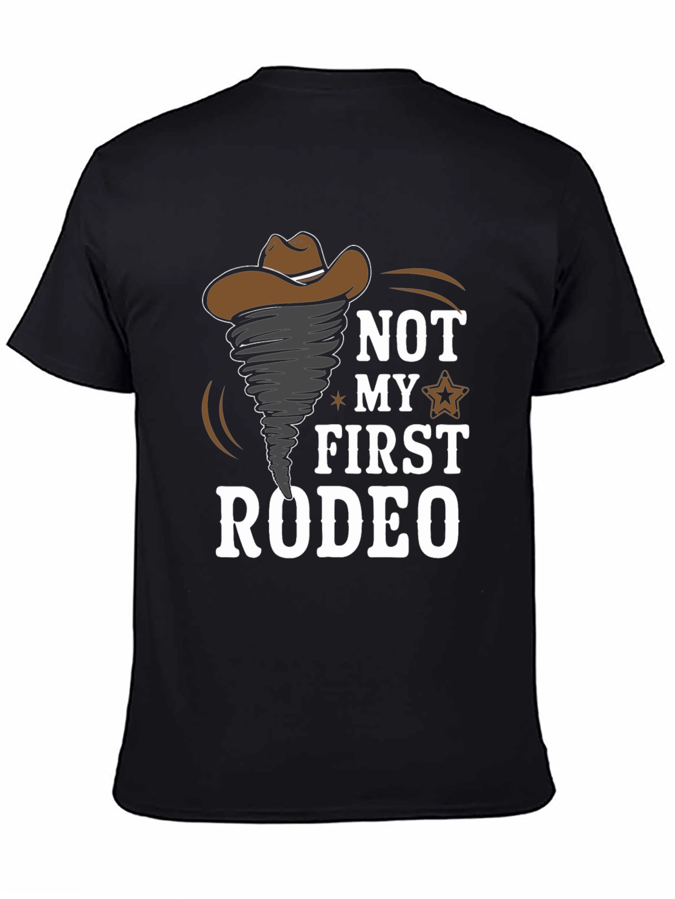 Black Not My First Rodeo Graphic T-Shirt view 4