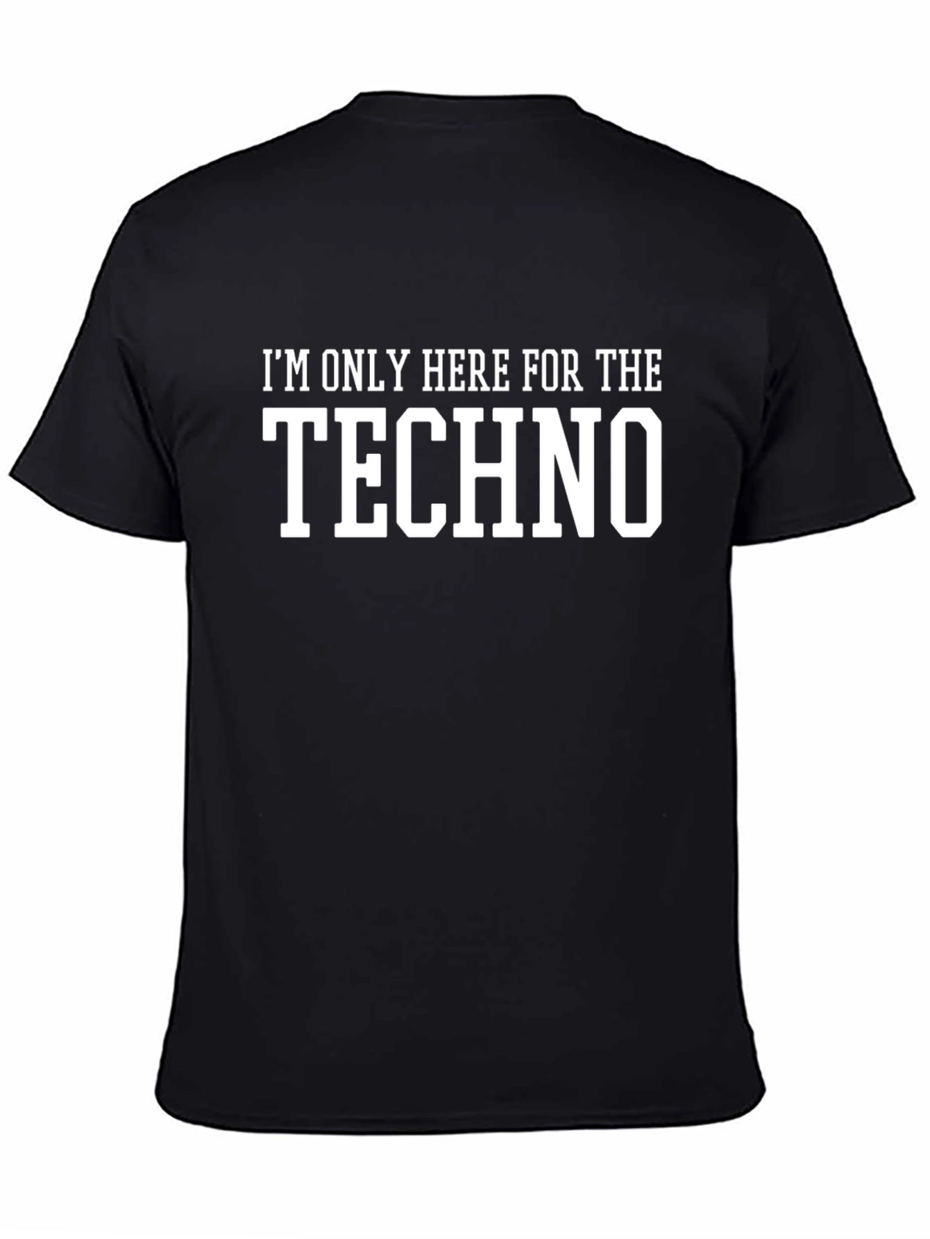 Black Techno Fan Black T-Shirt - Music Festival Rave Apparel view 4