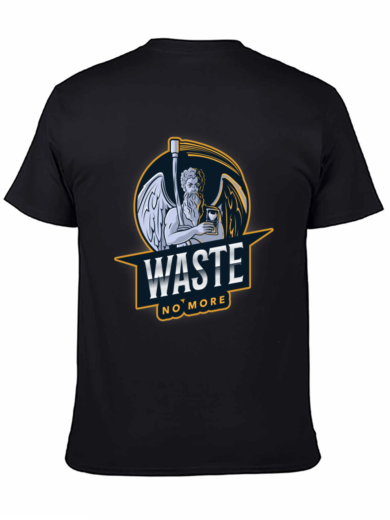 Black Waste No More Graphic T-Shirt - Black view 4