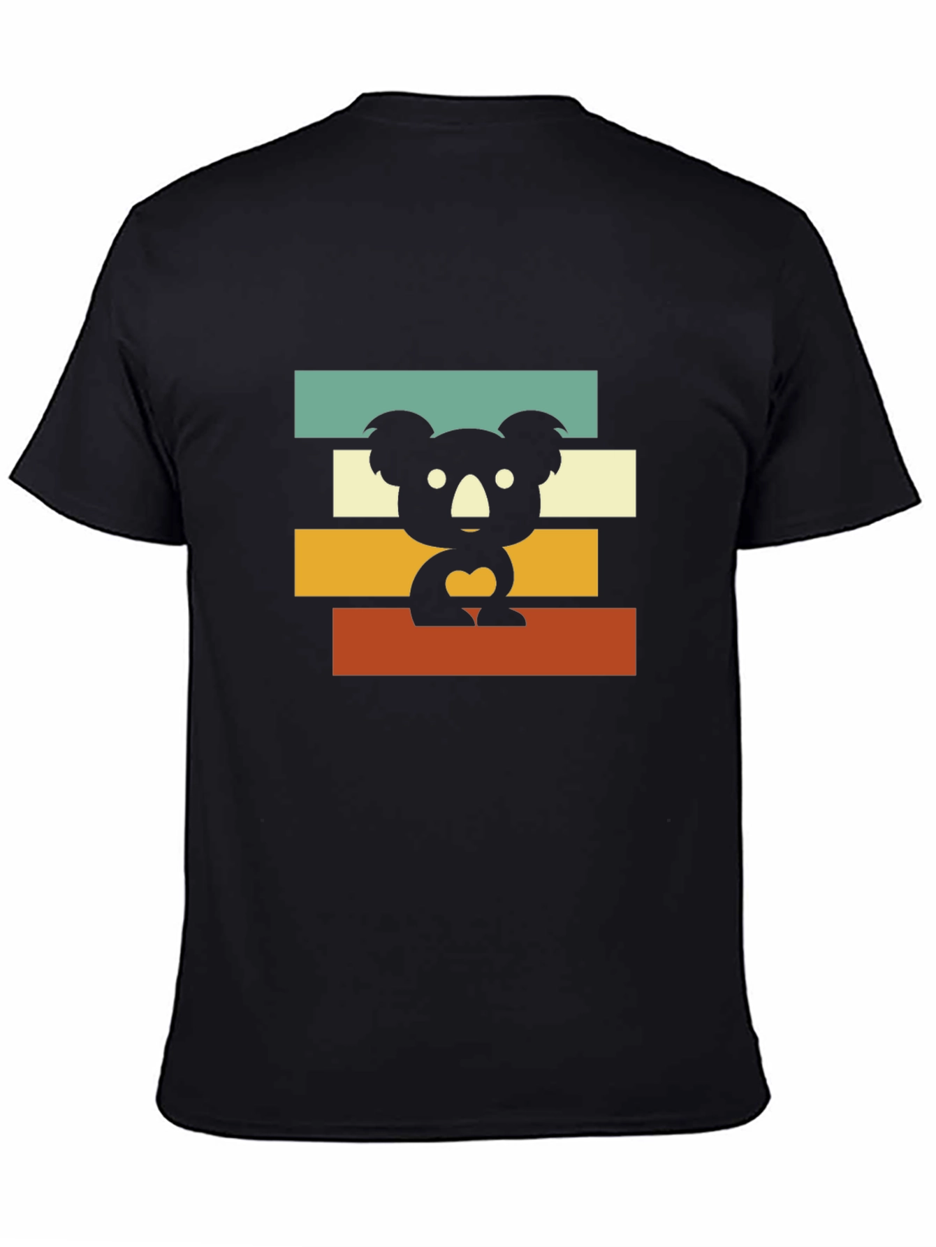 Black Retro Koala T-Shirt - Black Graphic Tee view 4