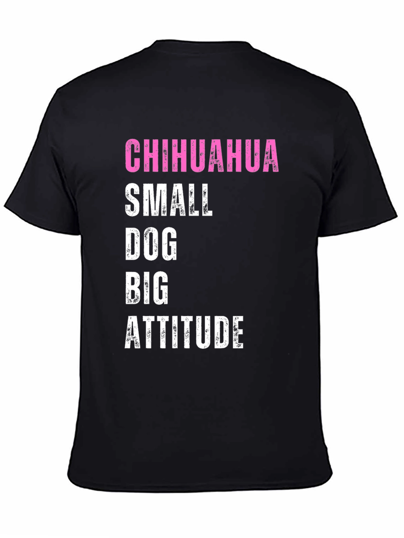Black Chihuahua Small Dog Big Attitude Graphic Tee view 4