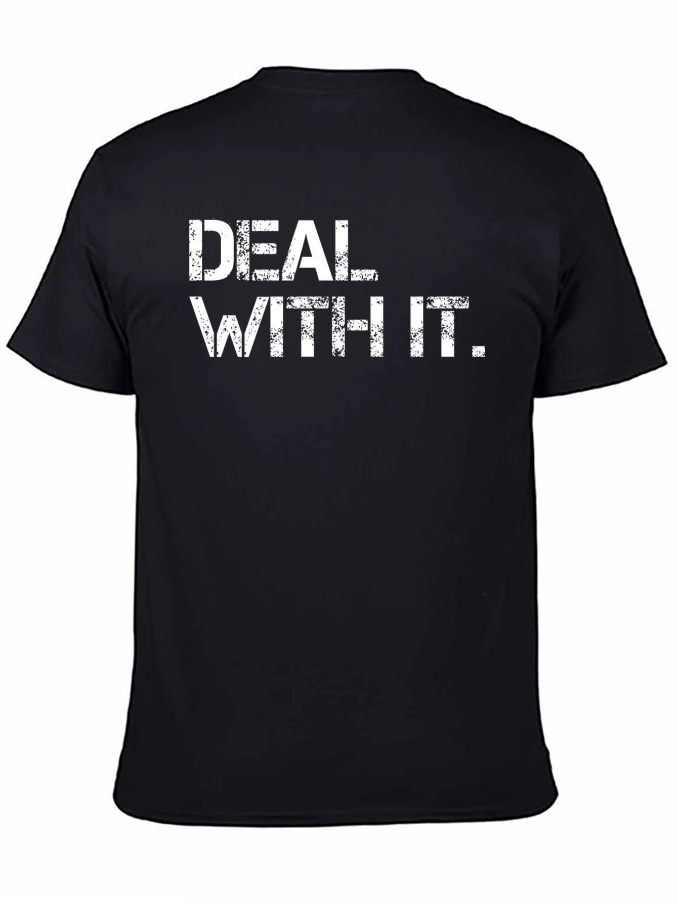 Black Deal With It T-Shirt - Funny Slogan Tee view 4