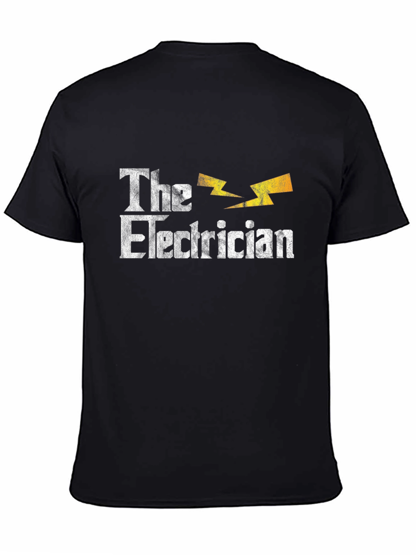 Black The Electrician T-Shirt - Novelty Gift Tee view 4