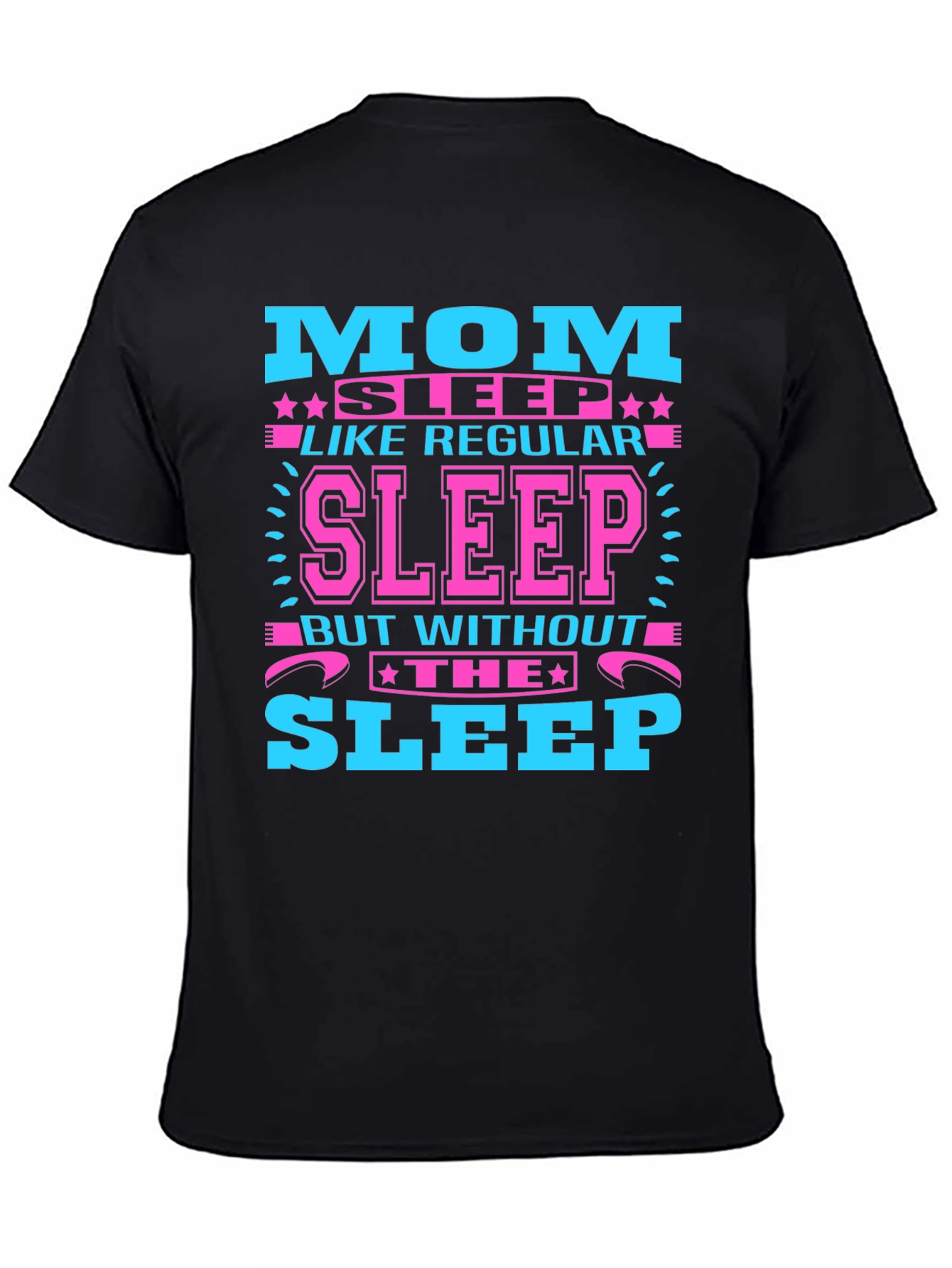 Black Mom No Sleep Graphic Tee view 4