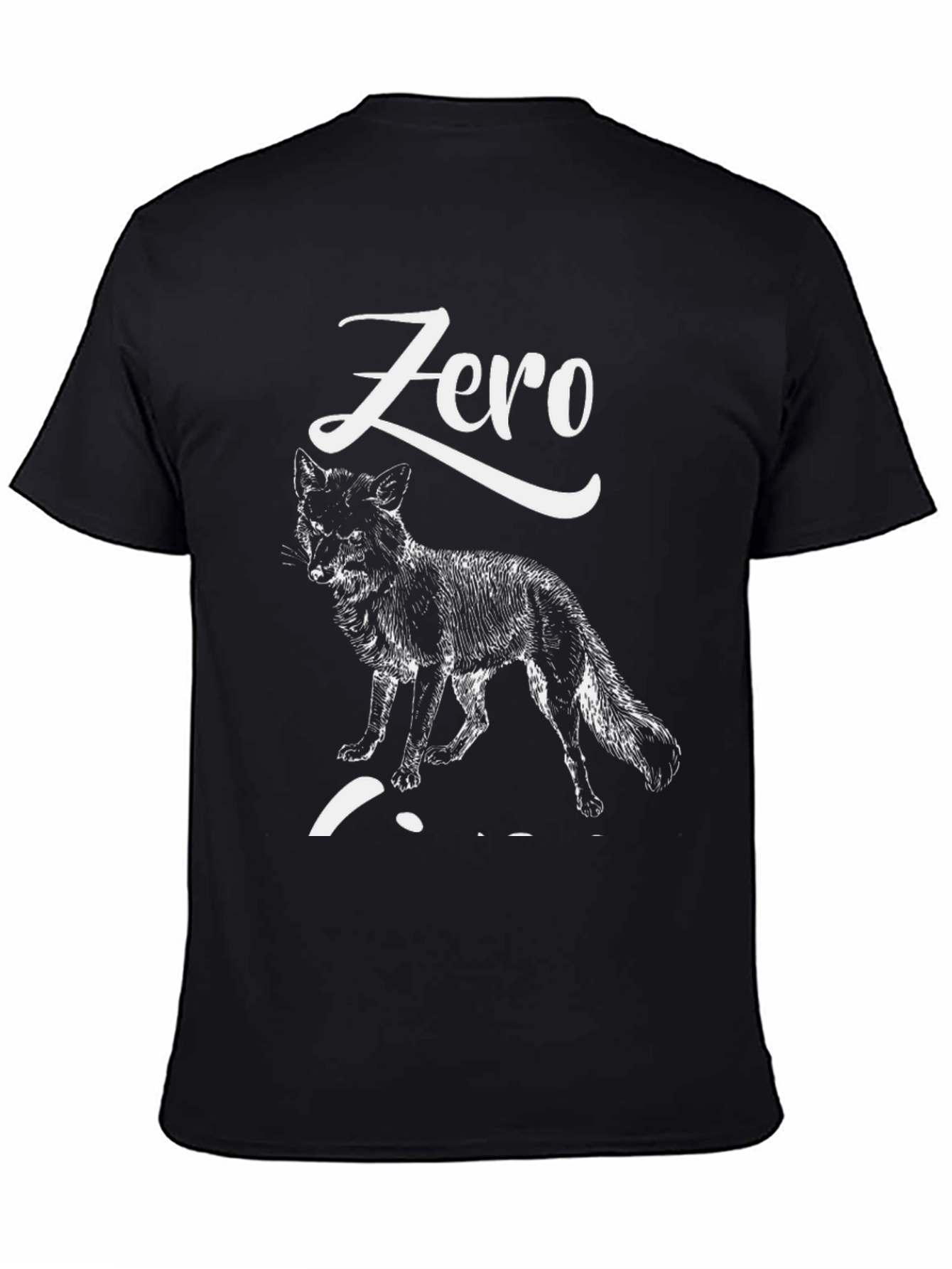 Black Zero Fox Given T-Shirt - Cool Graphic Tee view 4