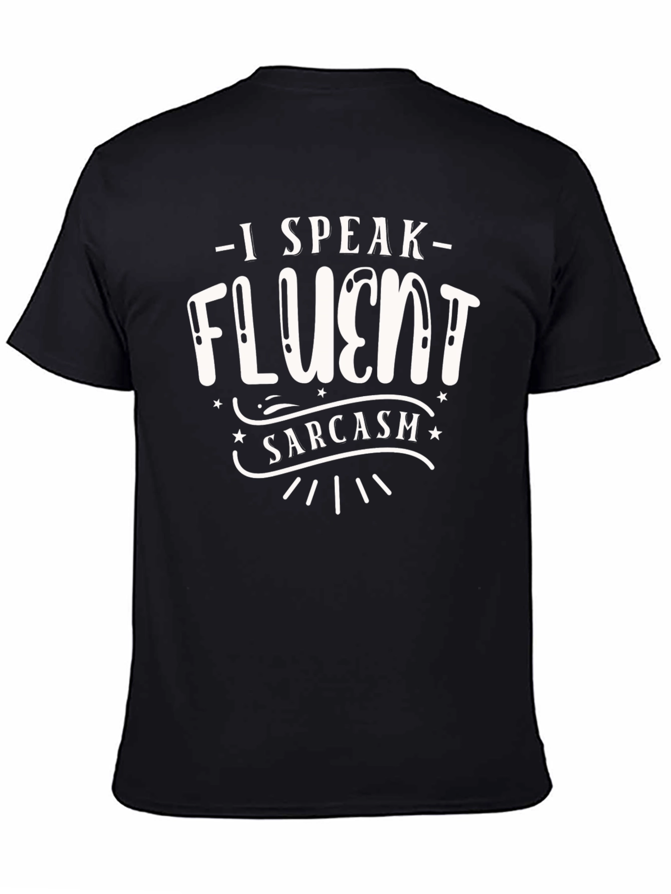 Black Fluent Sarcasm Graphic Tee view 4