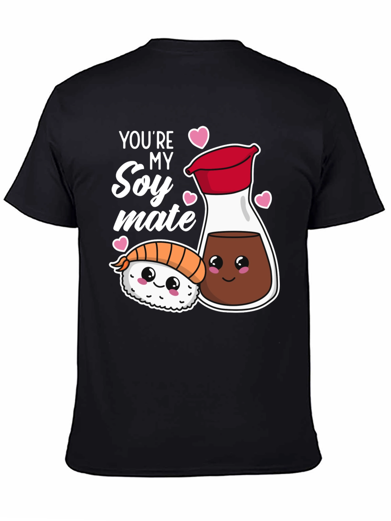 Black Sushi Soy Mate Pun T-Shirt -  Cute Foodie Gift view 4