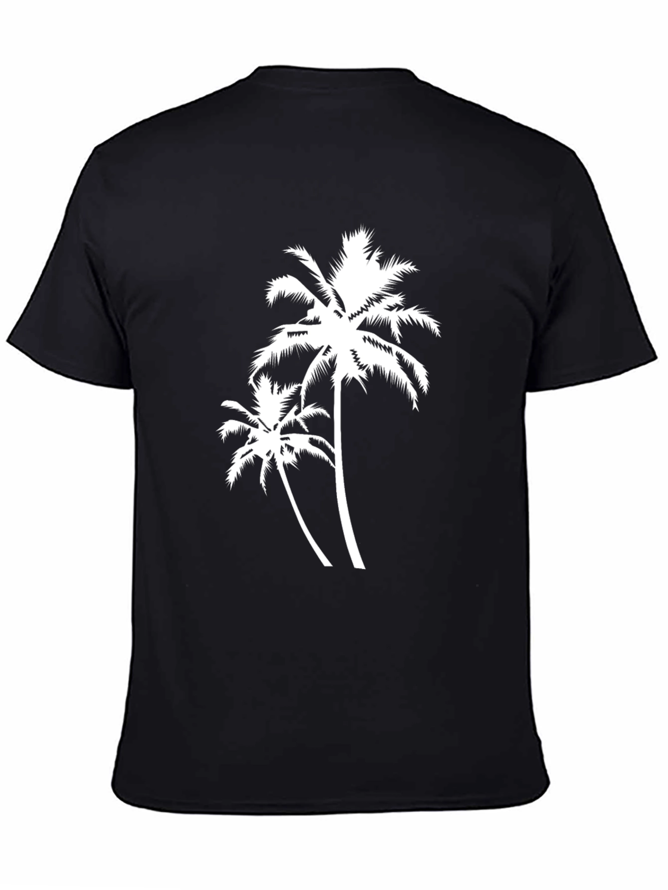 Black Palm Tree Graphic T-Shirt - Black view 4