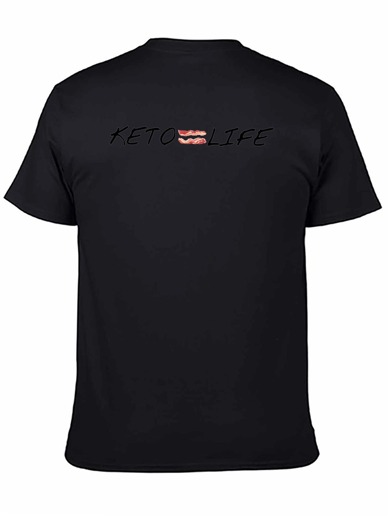 Black Keto = Life T-Shirt - Black Graphic Tee view 4
